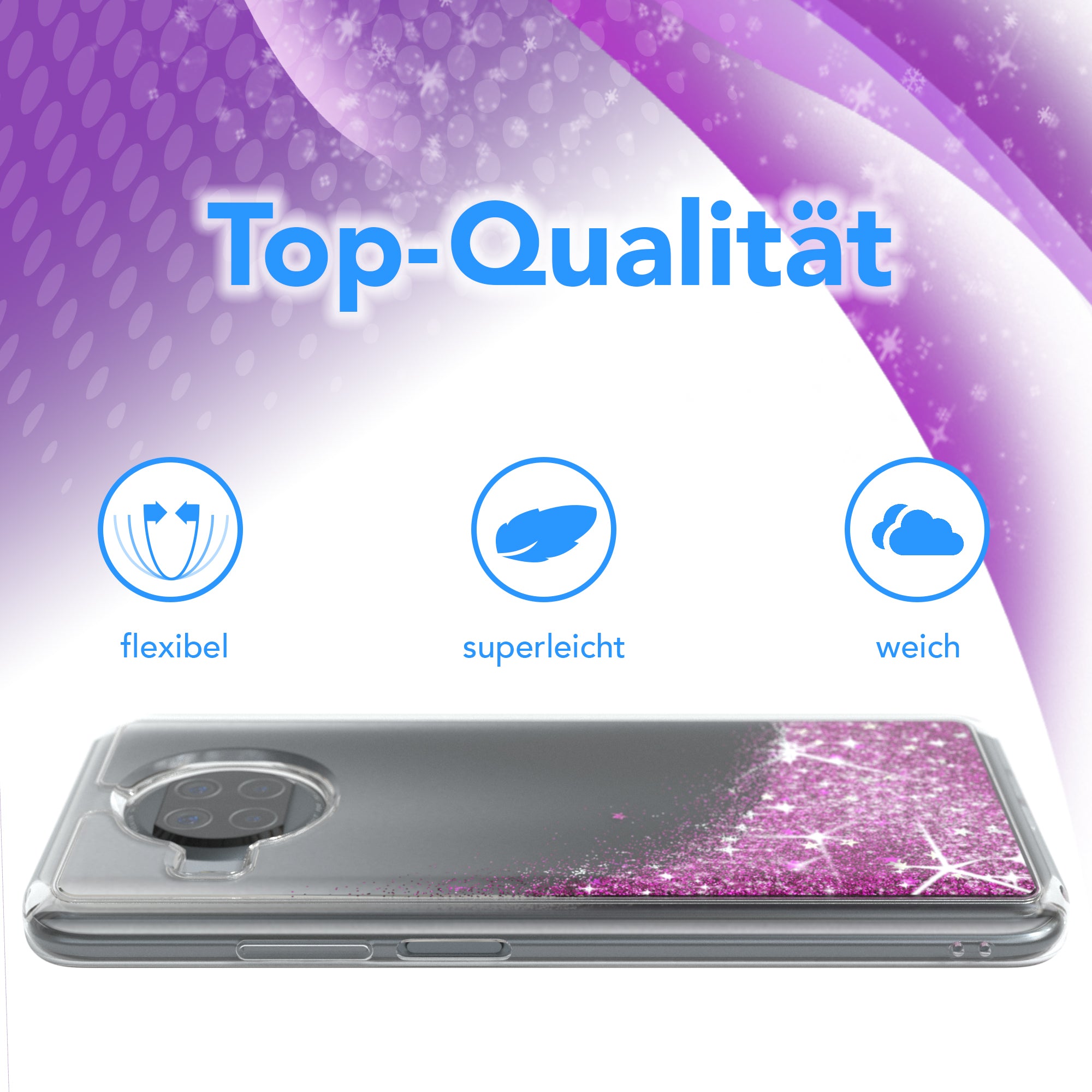 Xiaomi Mi 10T Lite Glitzerhülle