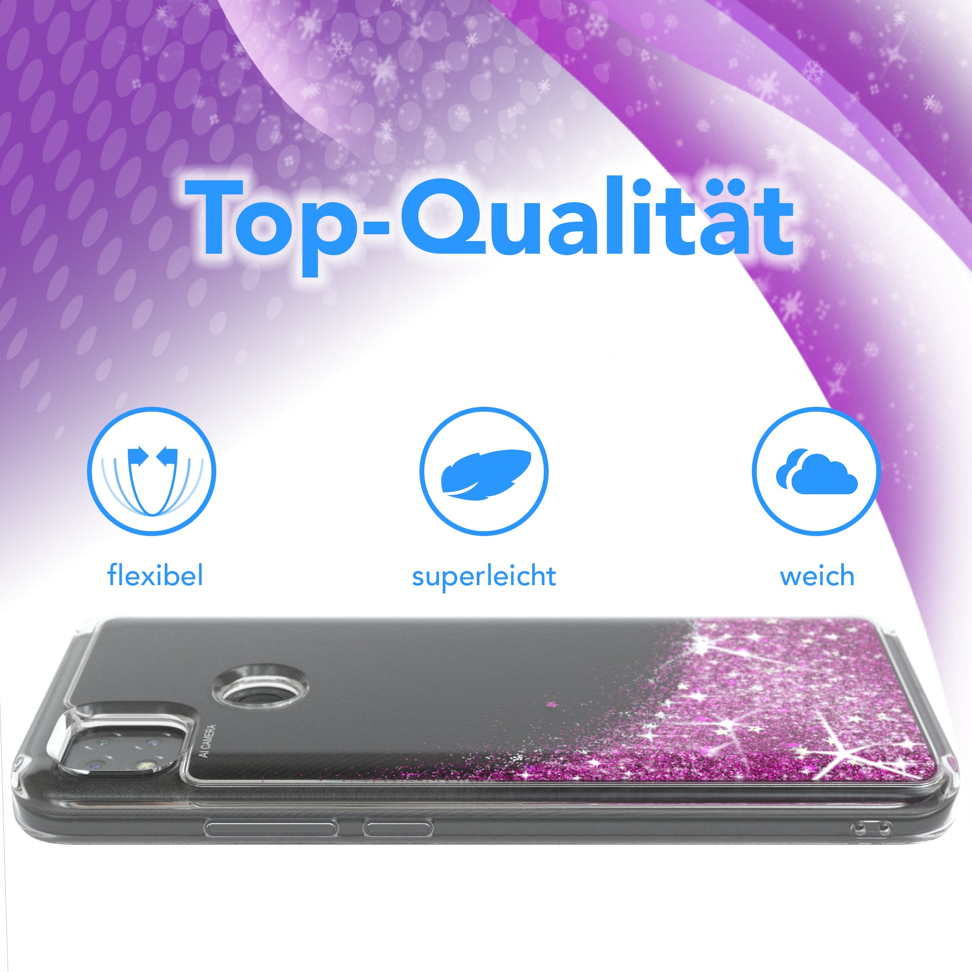 Xiaomi Redmi 9C Glitzerhülle