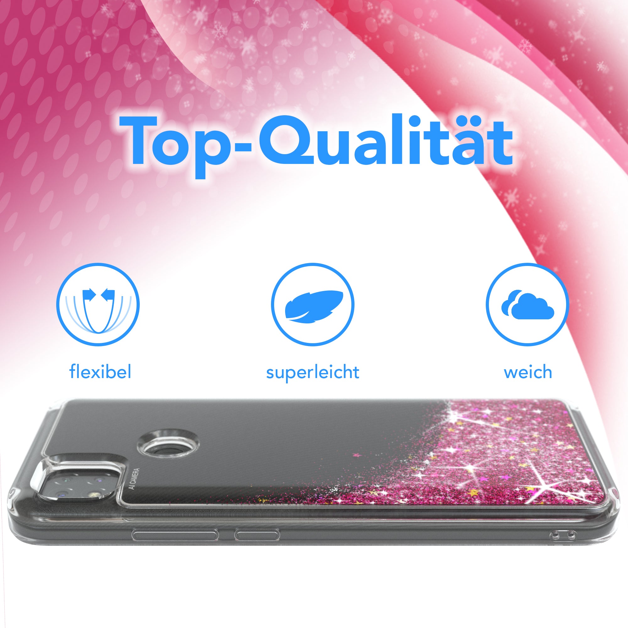 Xiaomi Redmi 9C Glitzerhülle