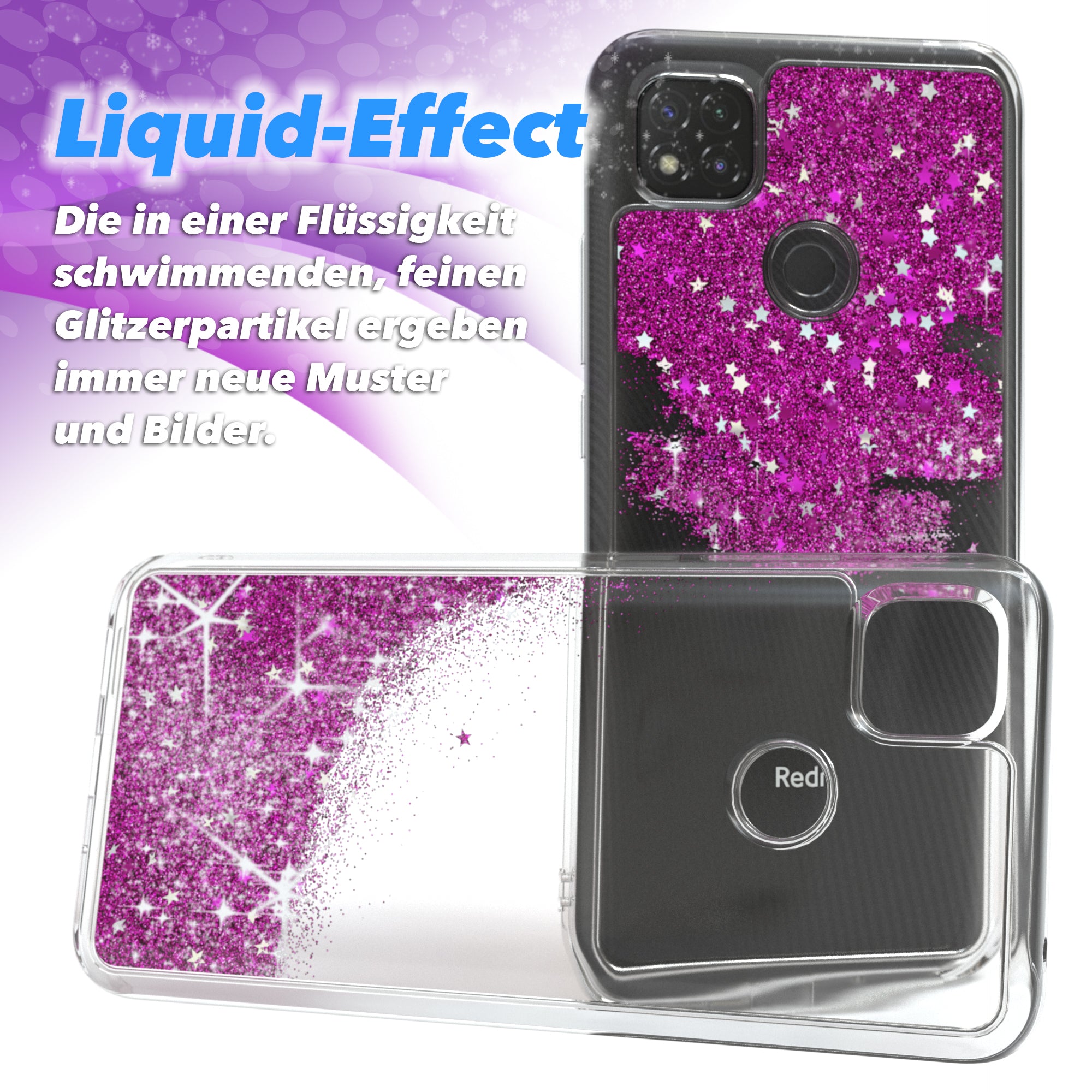 Xiaomi Redmi 9C Glitzerhülle