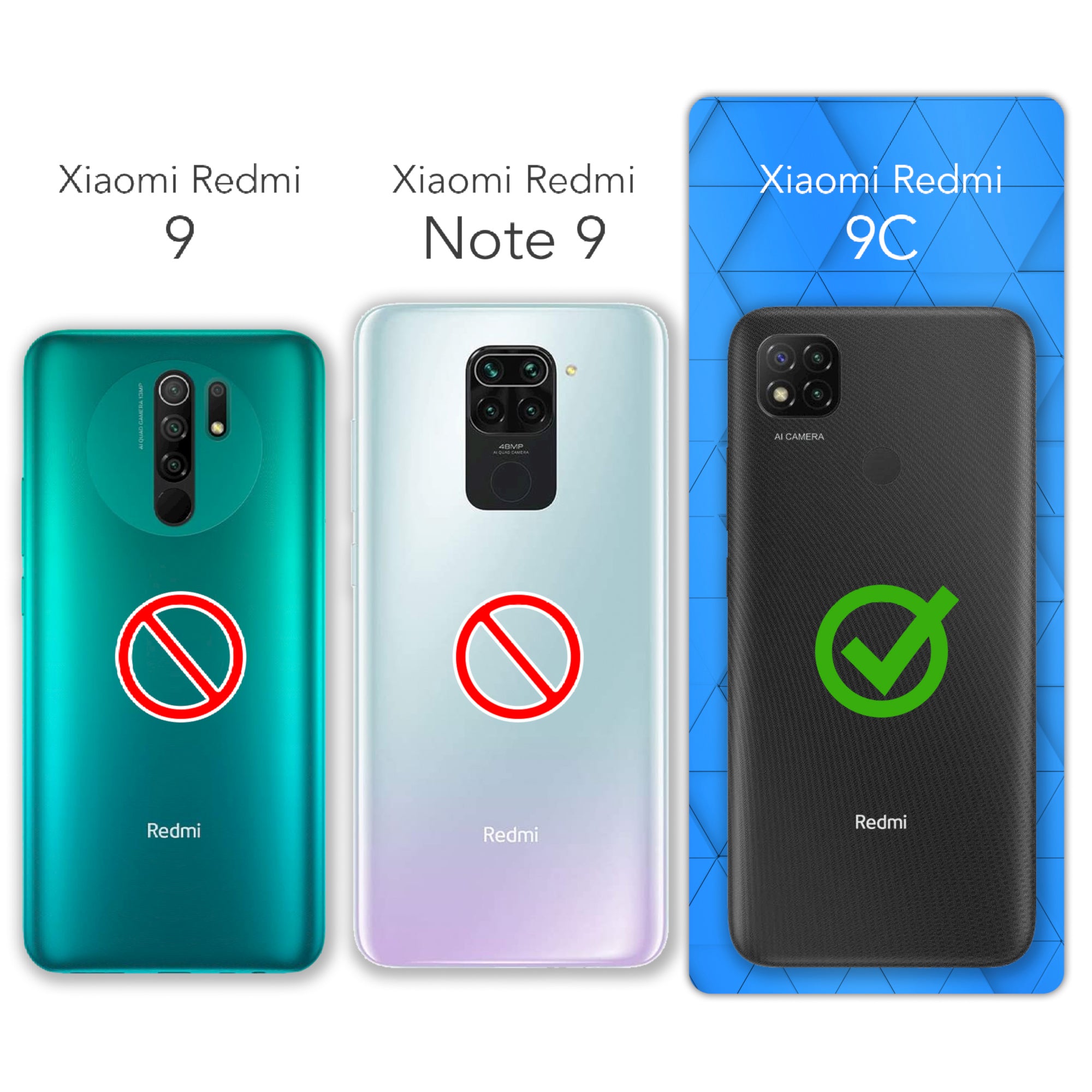 Xiaomi Redmi 9C Glitzerhülle
