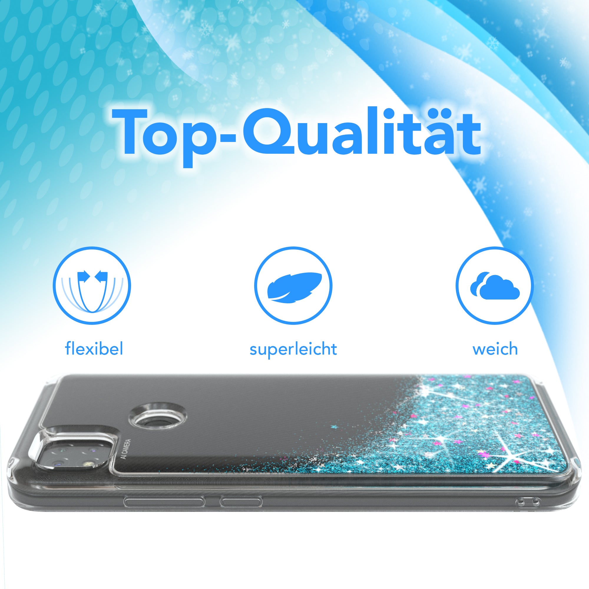 Xiaomi Redmi 9C Glitzerhülle