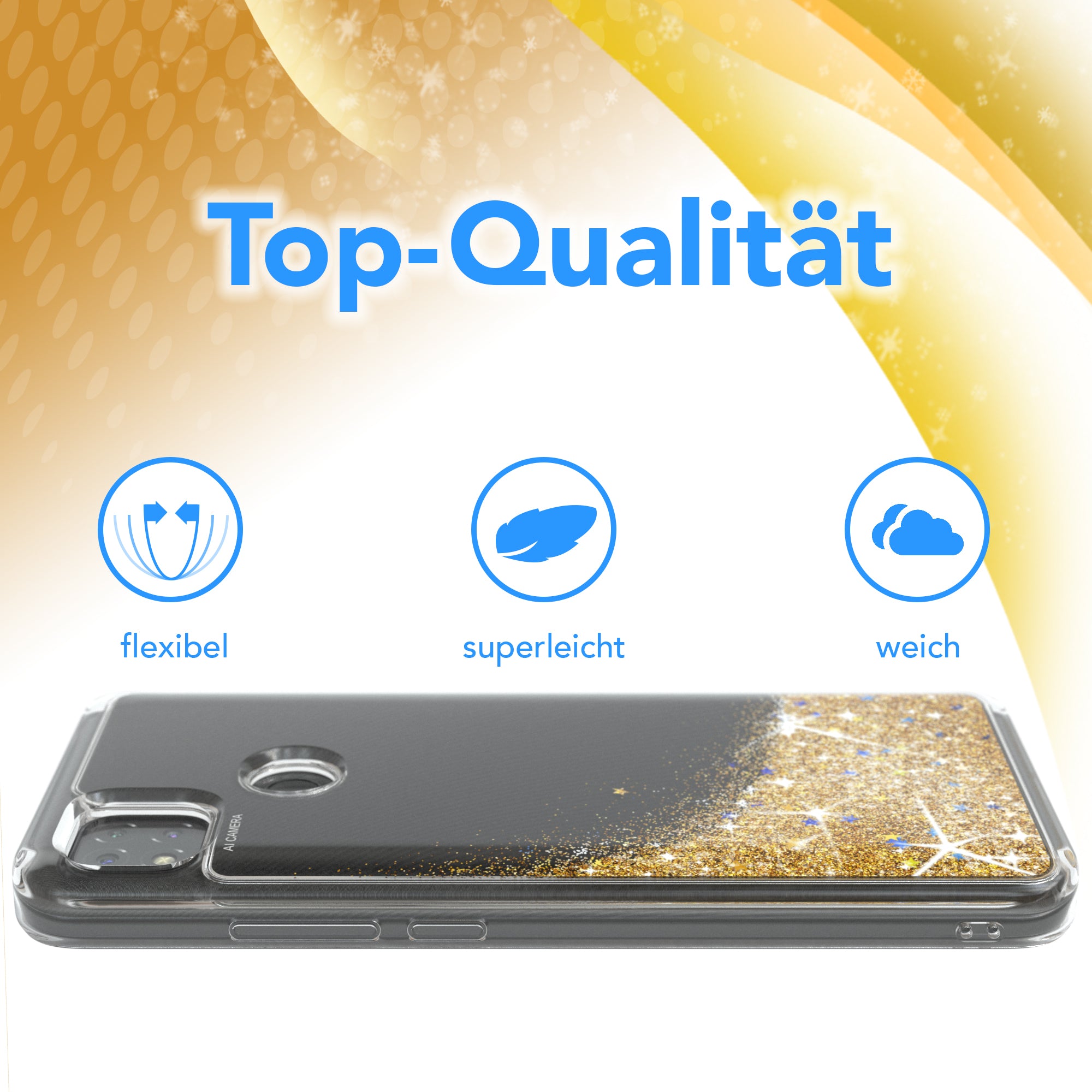 Xiaomi Redmi 9C Glitzerhülle