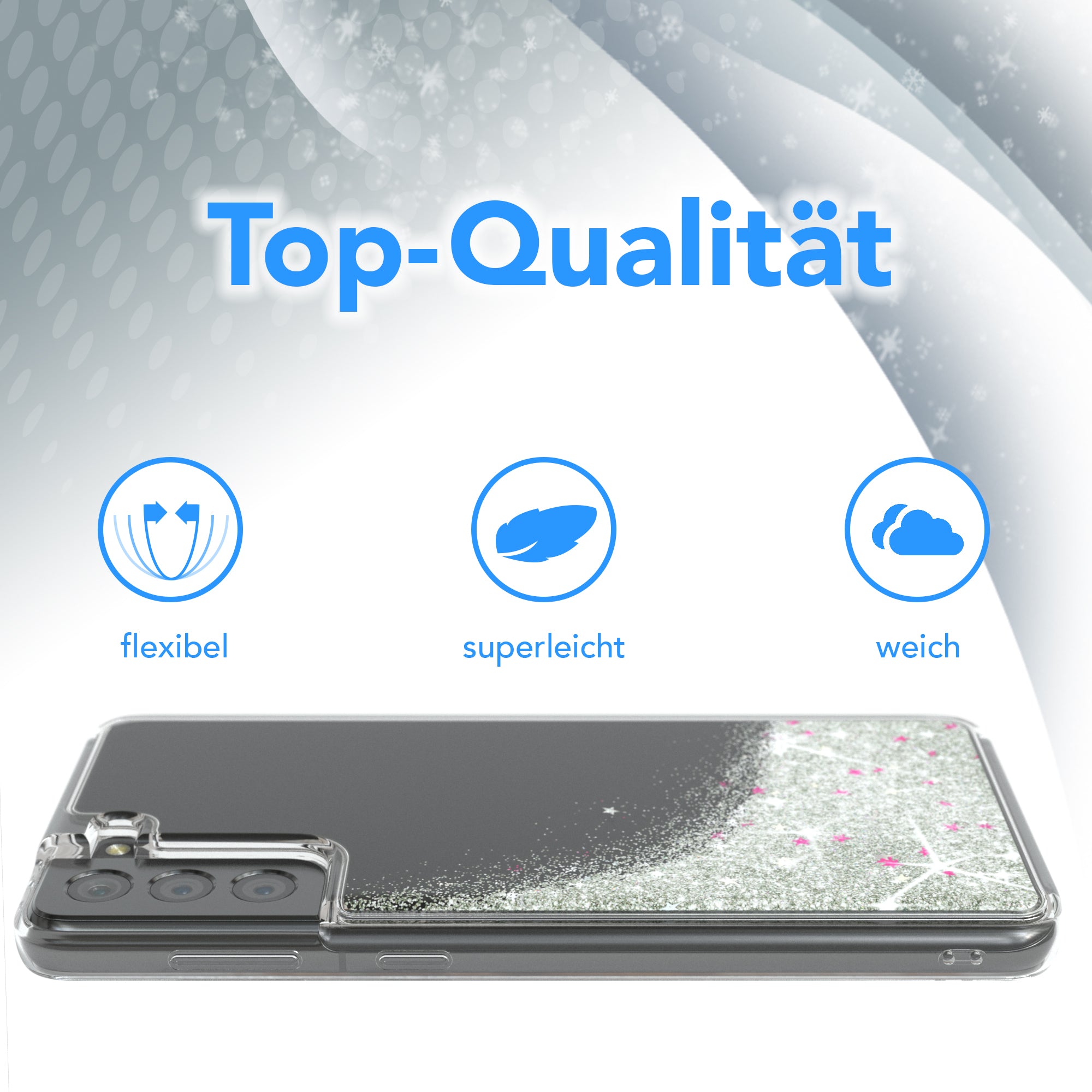Galaxy S21 Plus 5G Glitzerhülle