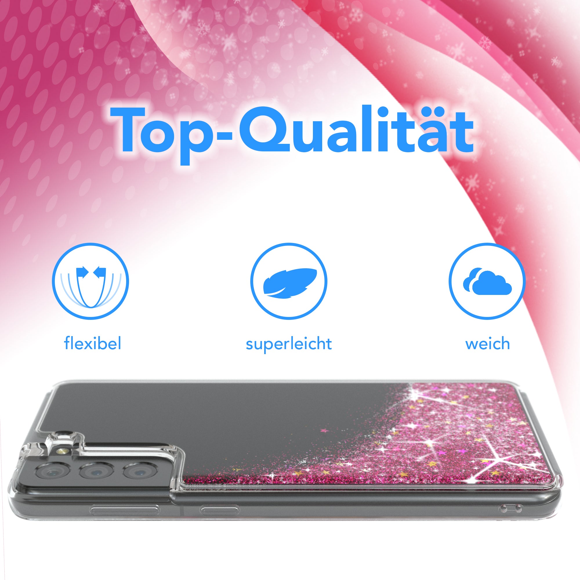 Galaxy S21 Plus 5G Glitzerhülle