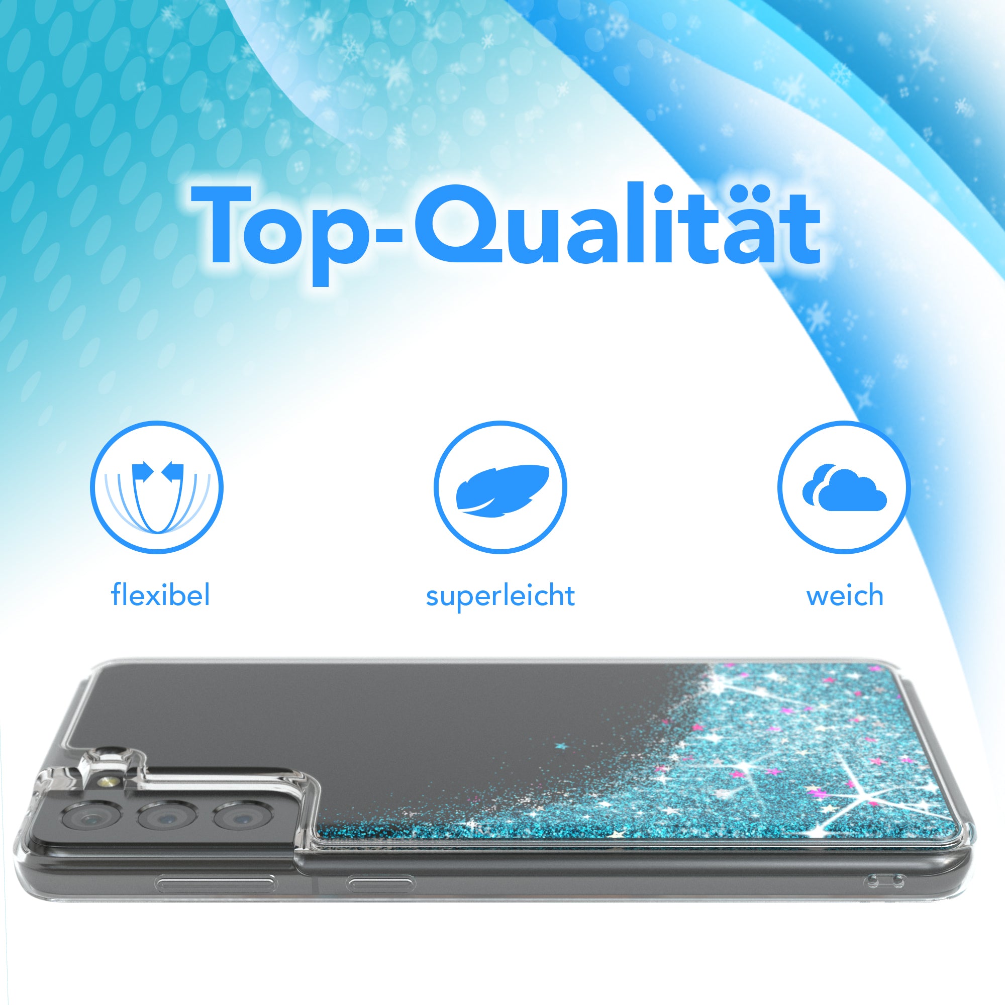 Galaxy S21 Plus 5G Glitzerhülle