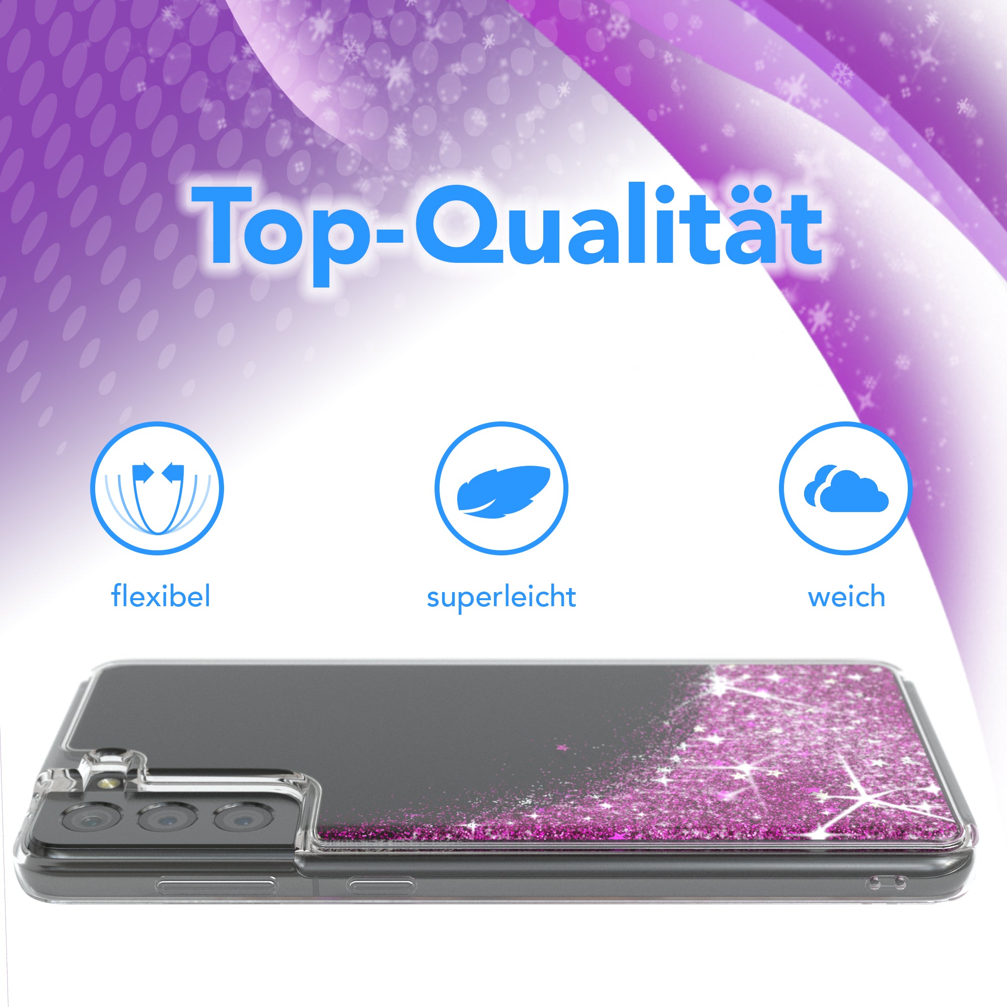 Galaxy S21 Plus 5G Glitzerhülle