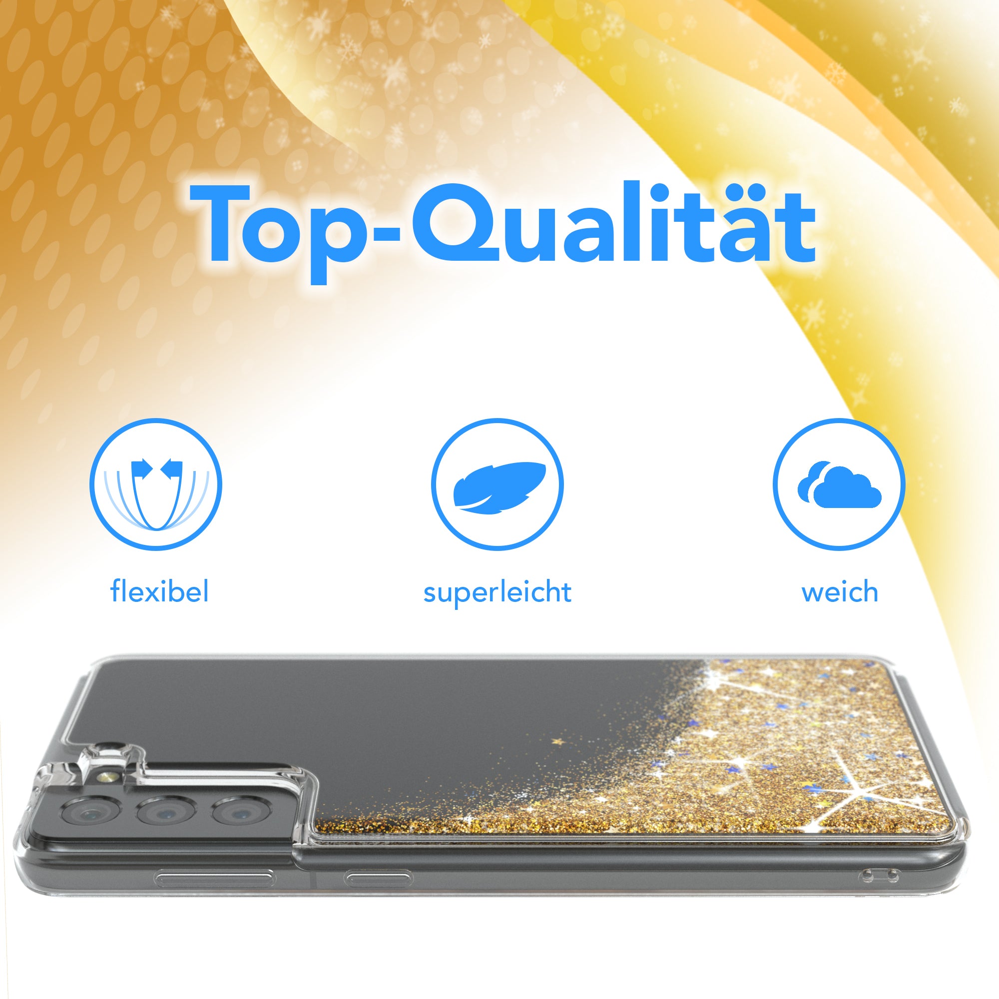Galaxy S21 Plus 5G Glitzerhülle