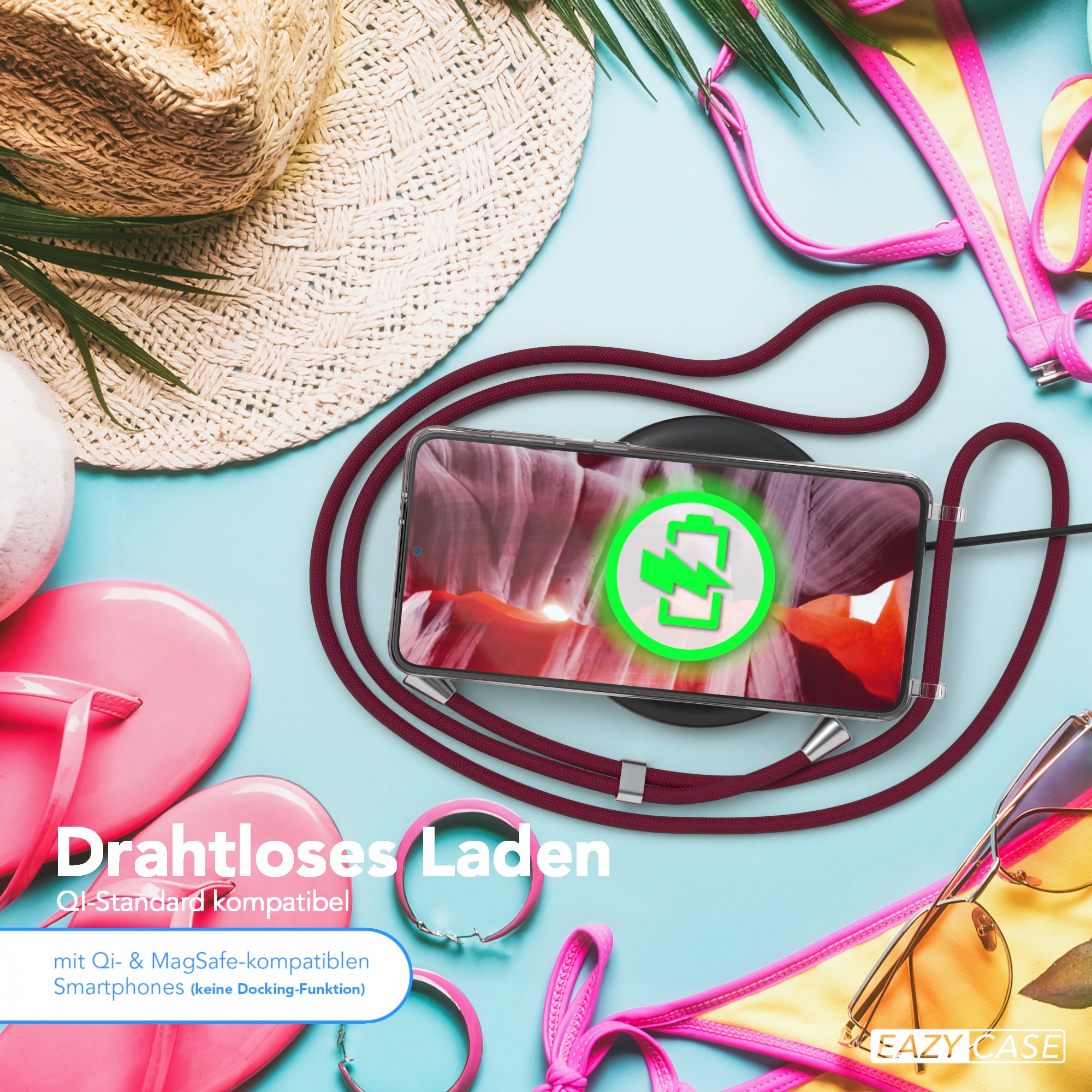 Galaxy S21 Plus 5G transparente Hülle + Kordel