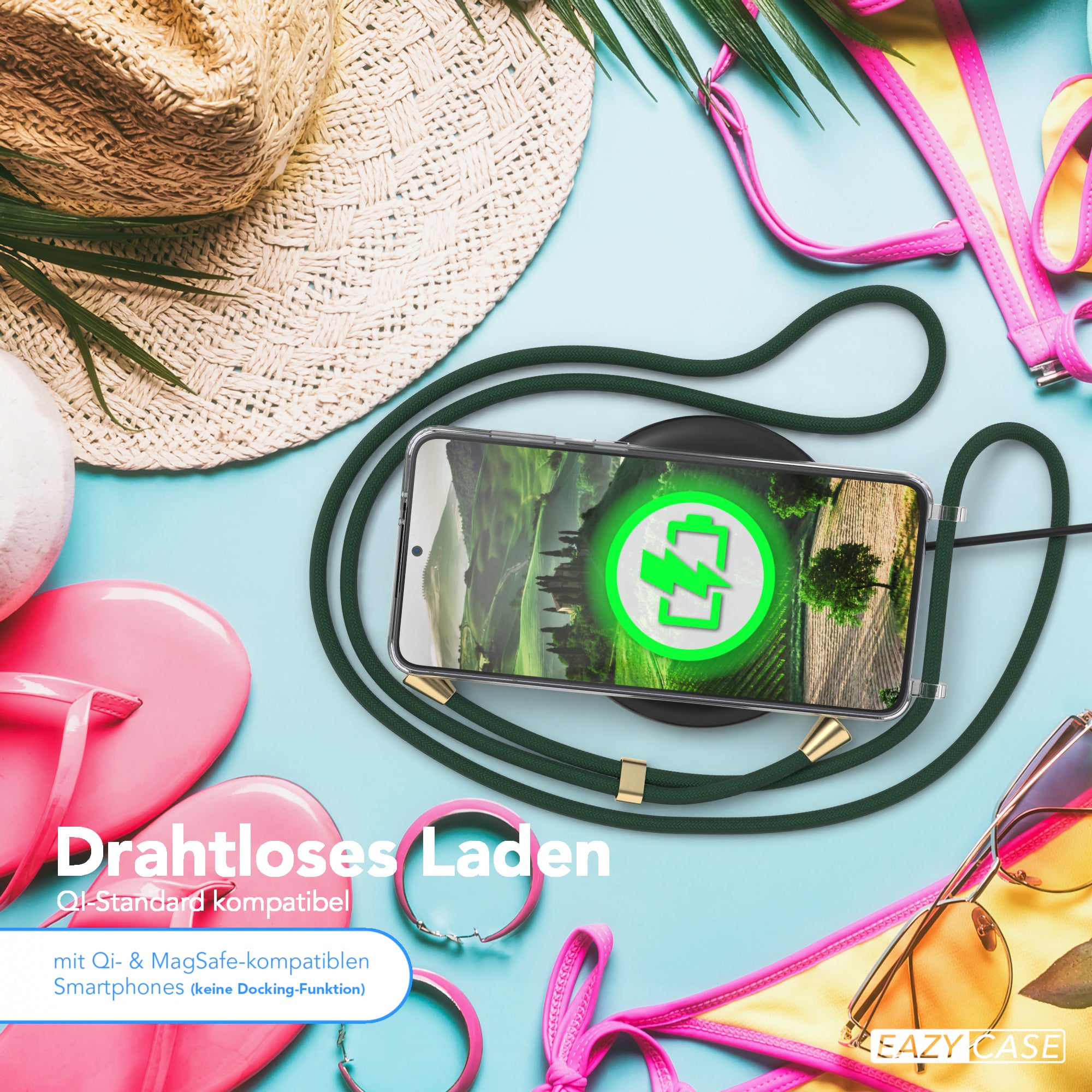 Galaxy S21 Plus 5G transparente Hülle + Kordel