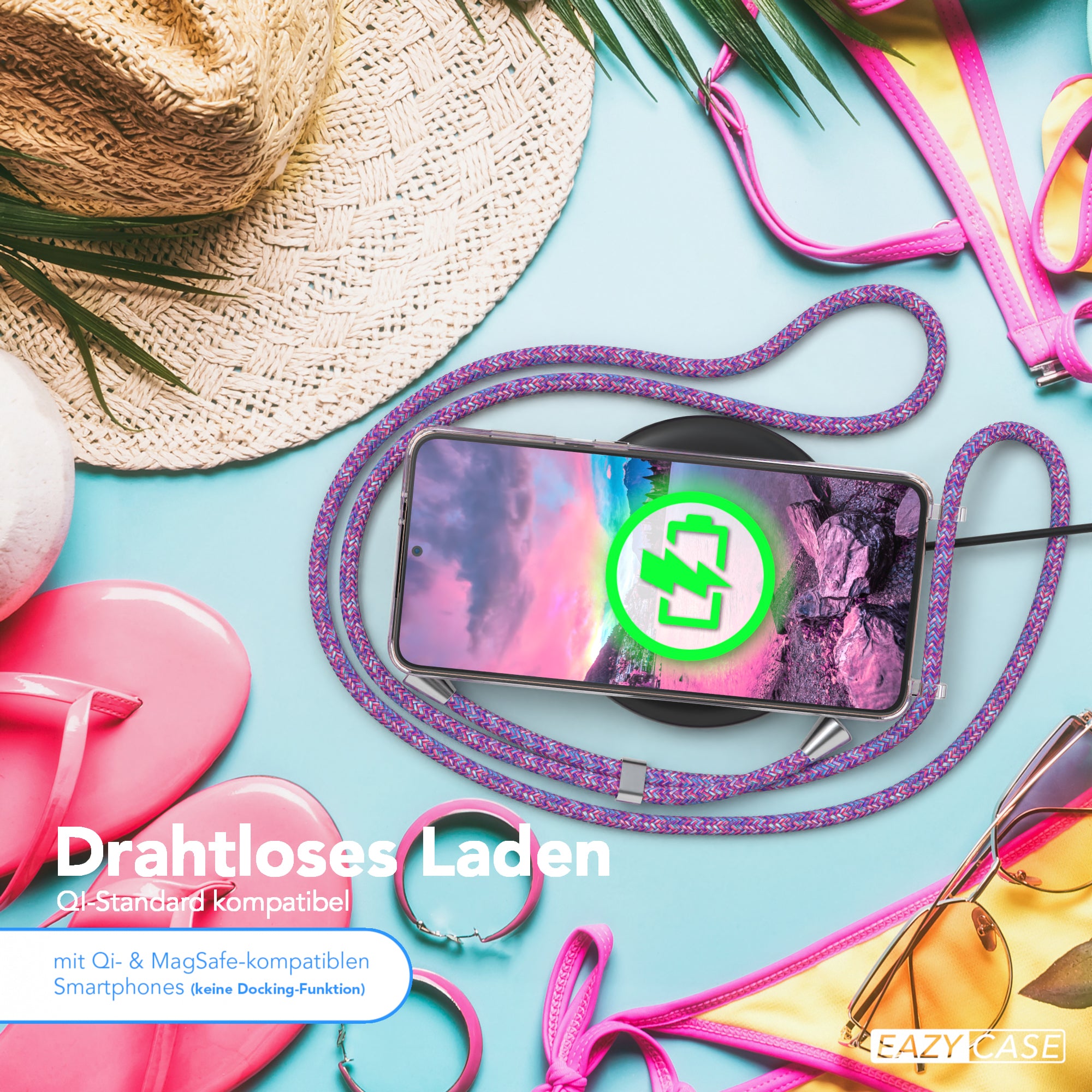 Galaxy S21 Plus 5G transparente Hülle + Kordel