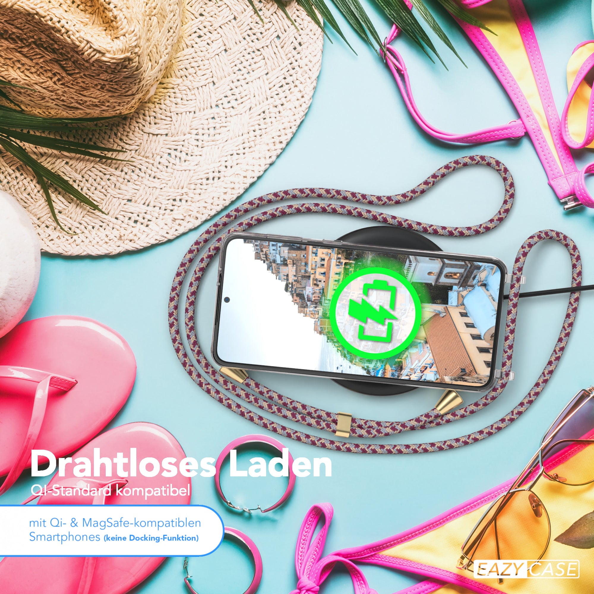 Galaxy S21 Plus 5G transparente Hülle + Kordel