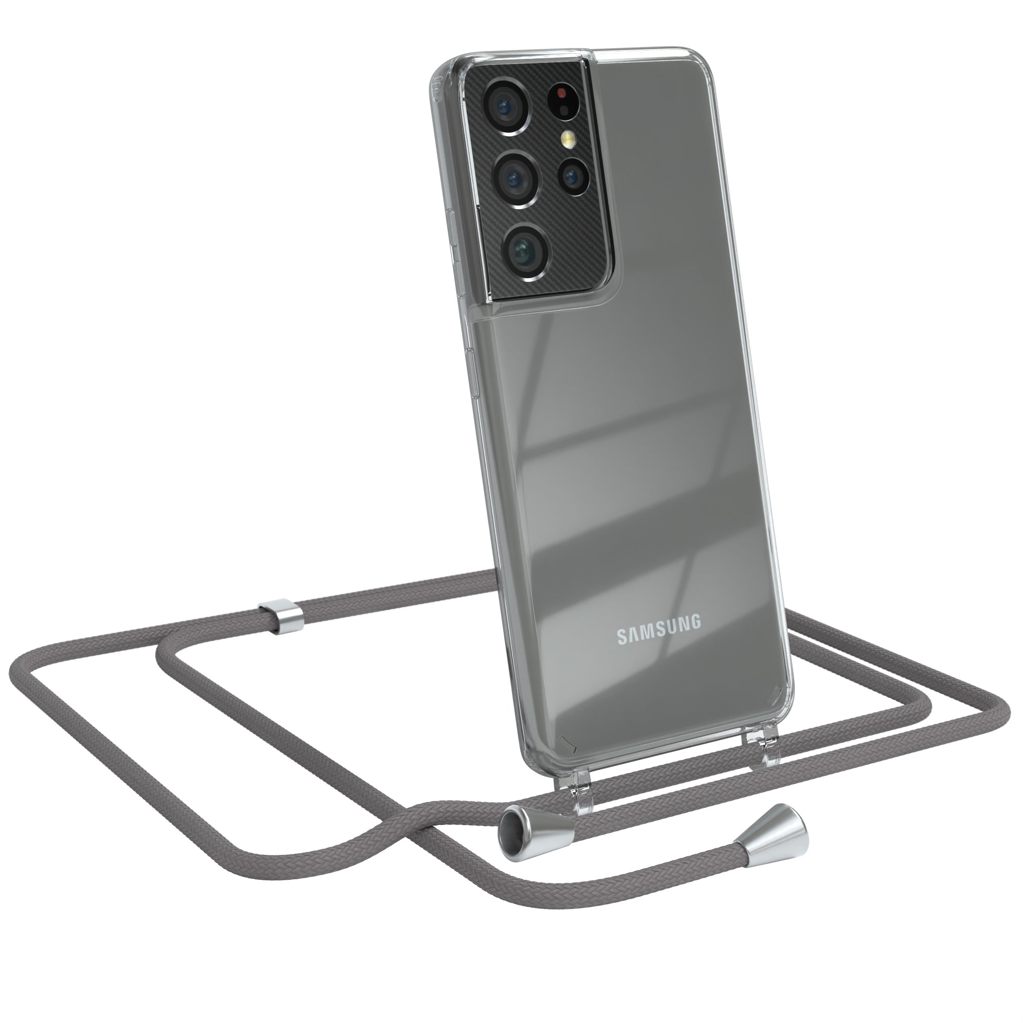 Galaxy S21 Ultra 5G transparente Hülle + Kordel