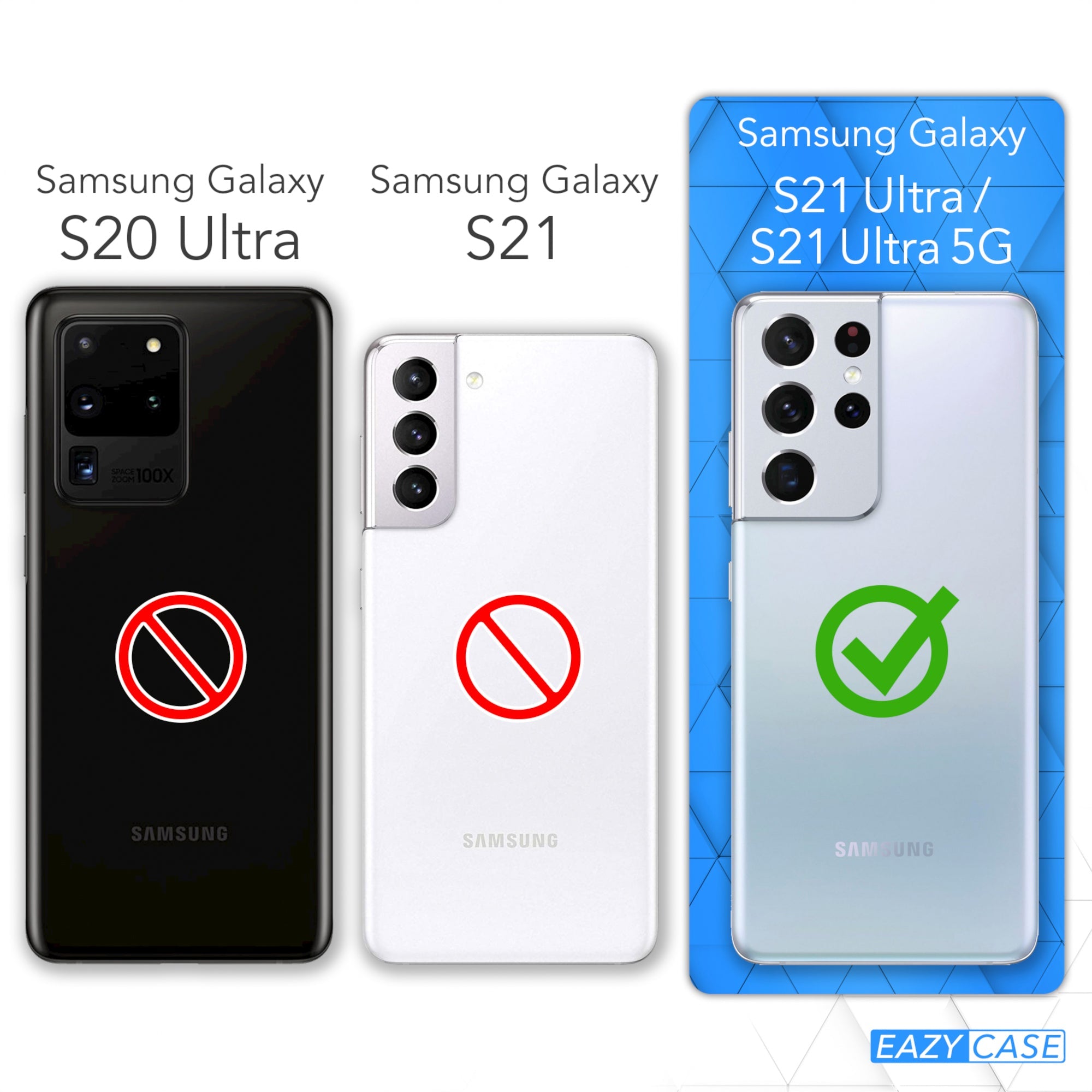 Galaxy S21 Ultra 5G transparente Hülle + Kordel