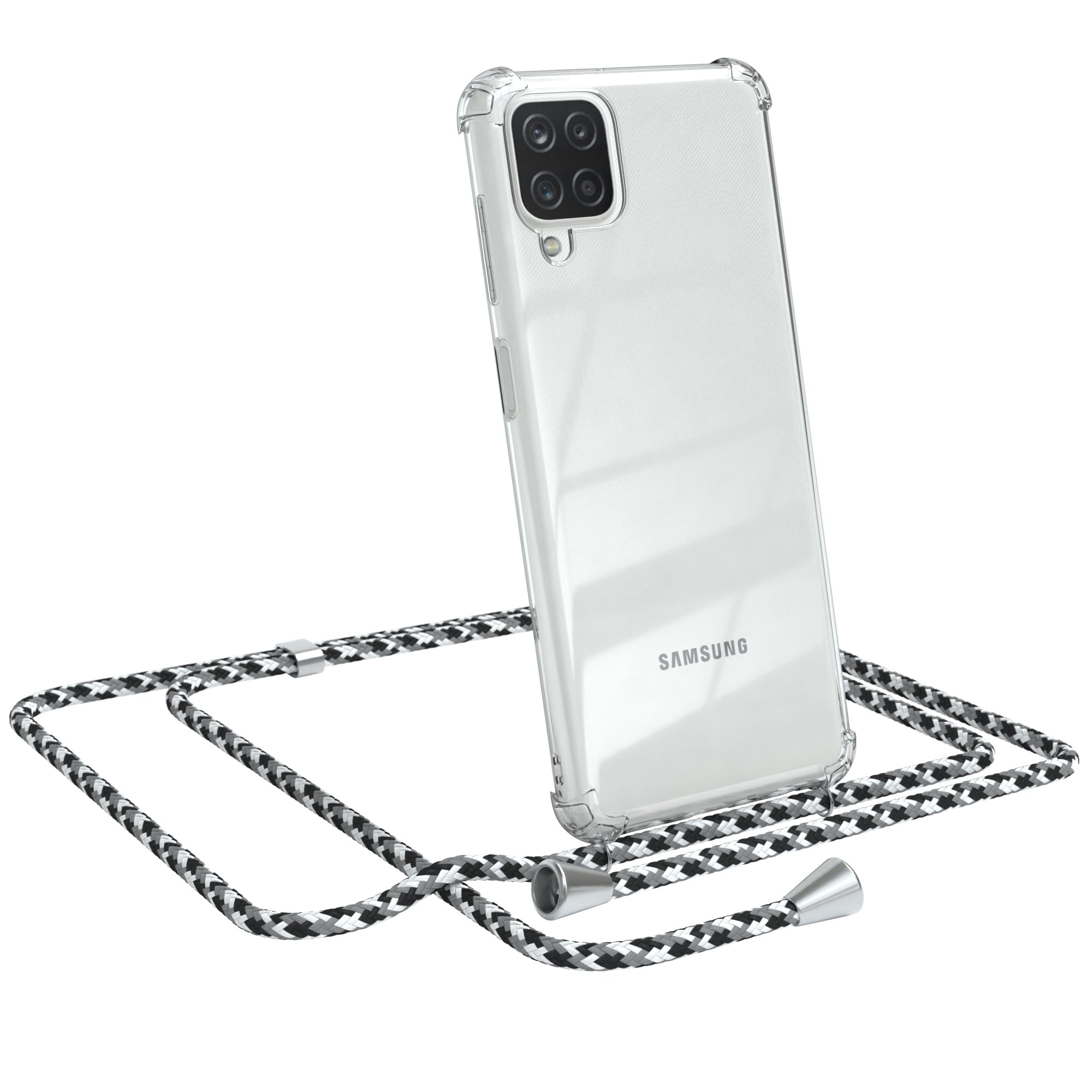 Galaxy A12 transparente Hülle + Kordel