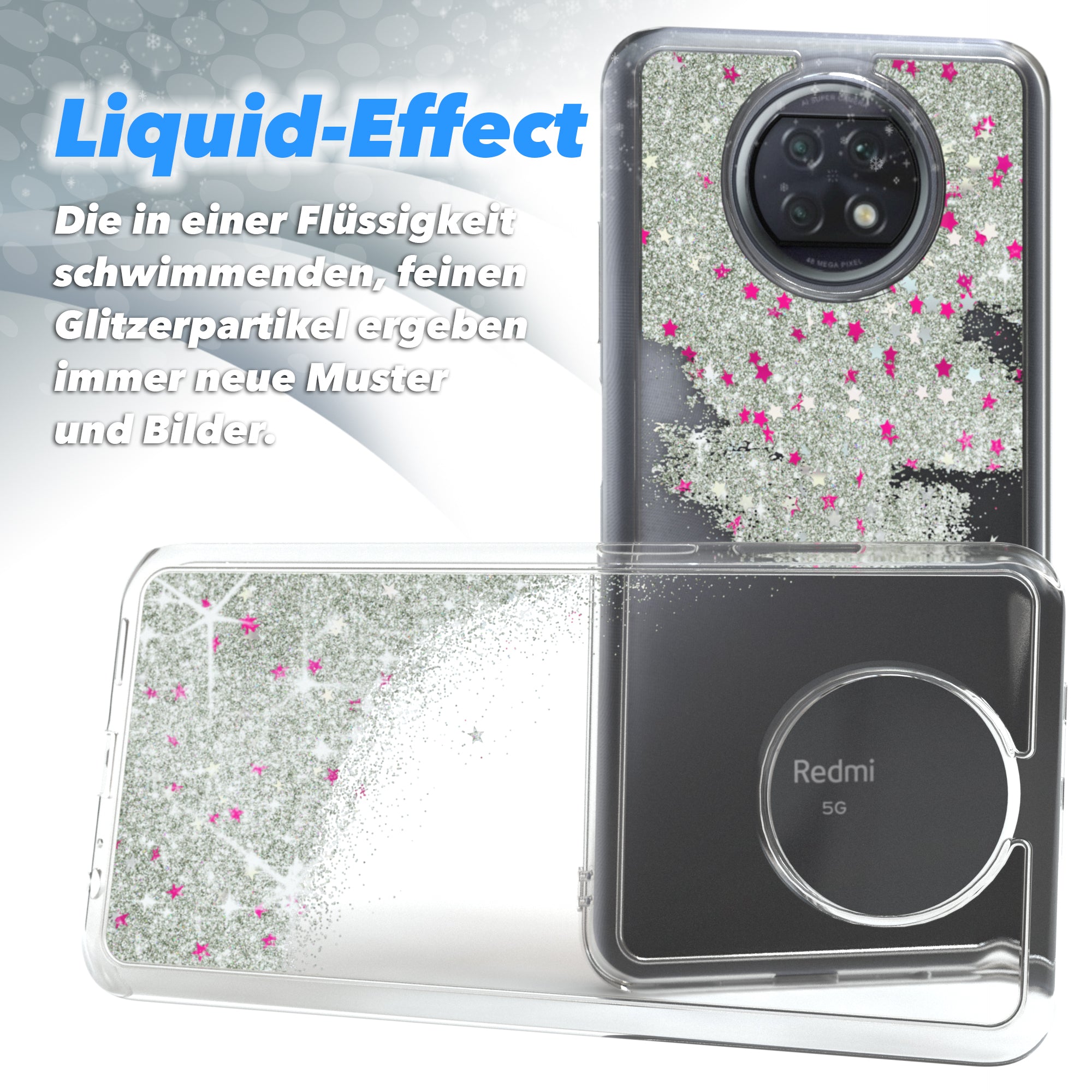 Xiaomi Redmi Note 9T Glitzerhülle