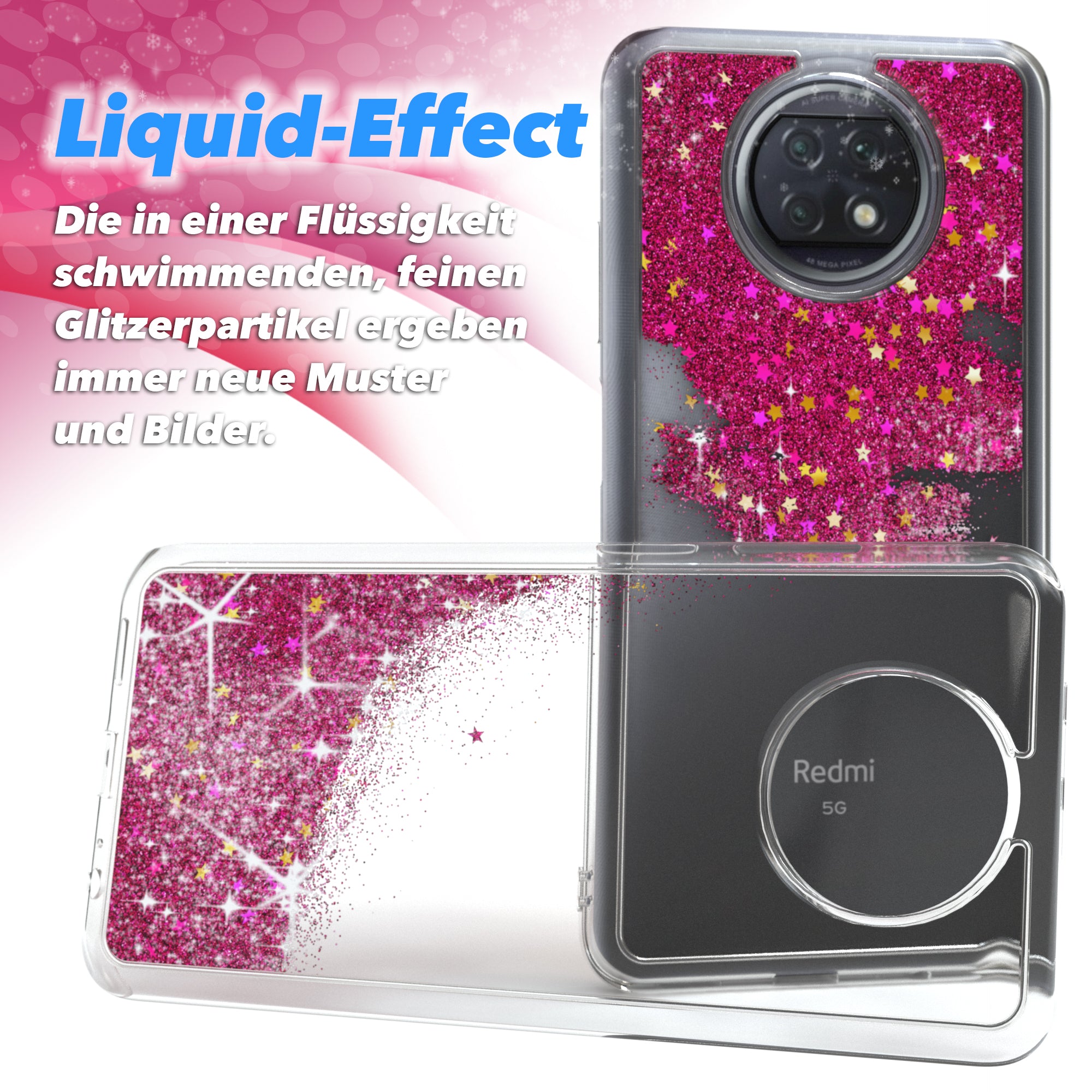 Xiaomi Redmi Note 9T Glitzerhülle