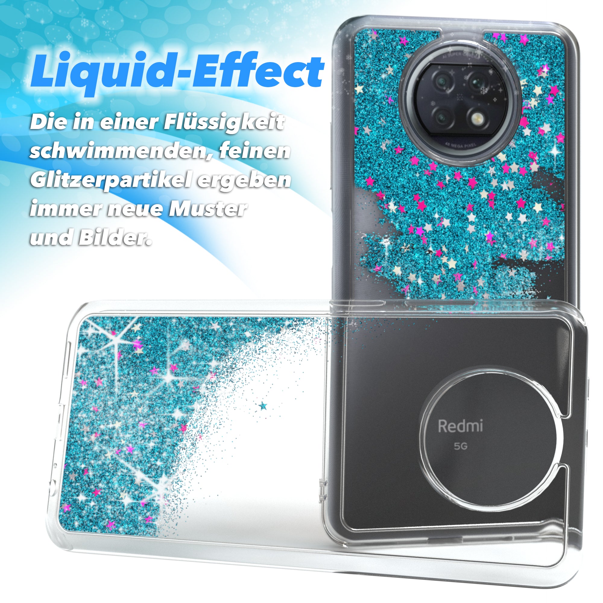 Xiaomi Redmi Note 9T Glitzerhülle