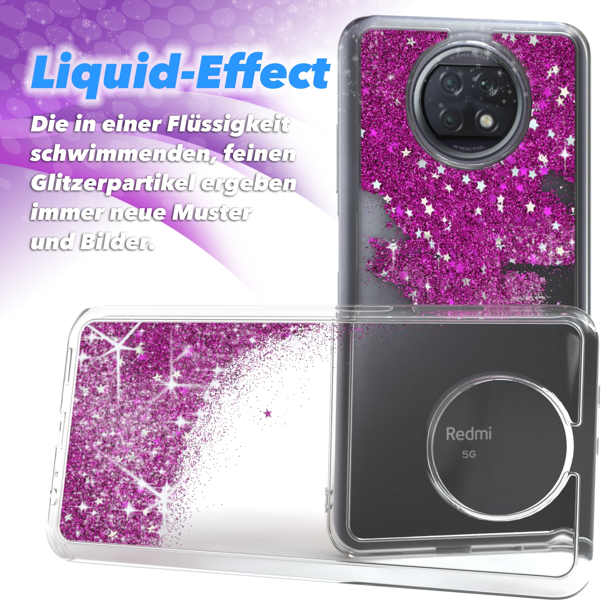 Xiaomi Redmi Note 9T Glitzerhülle