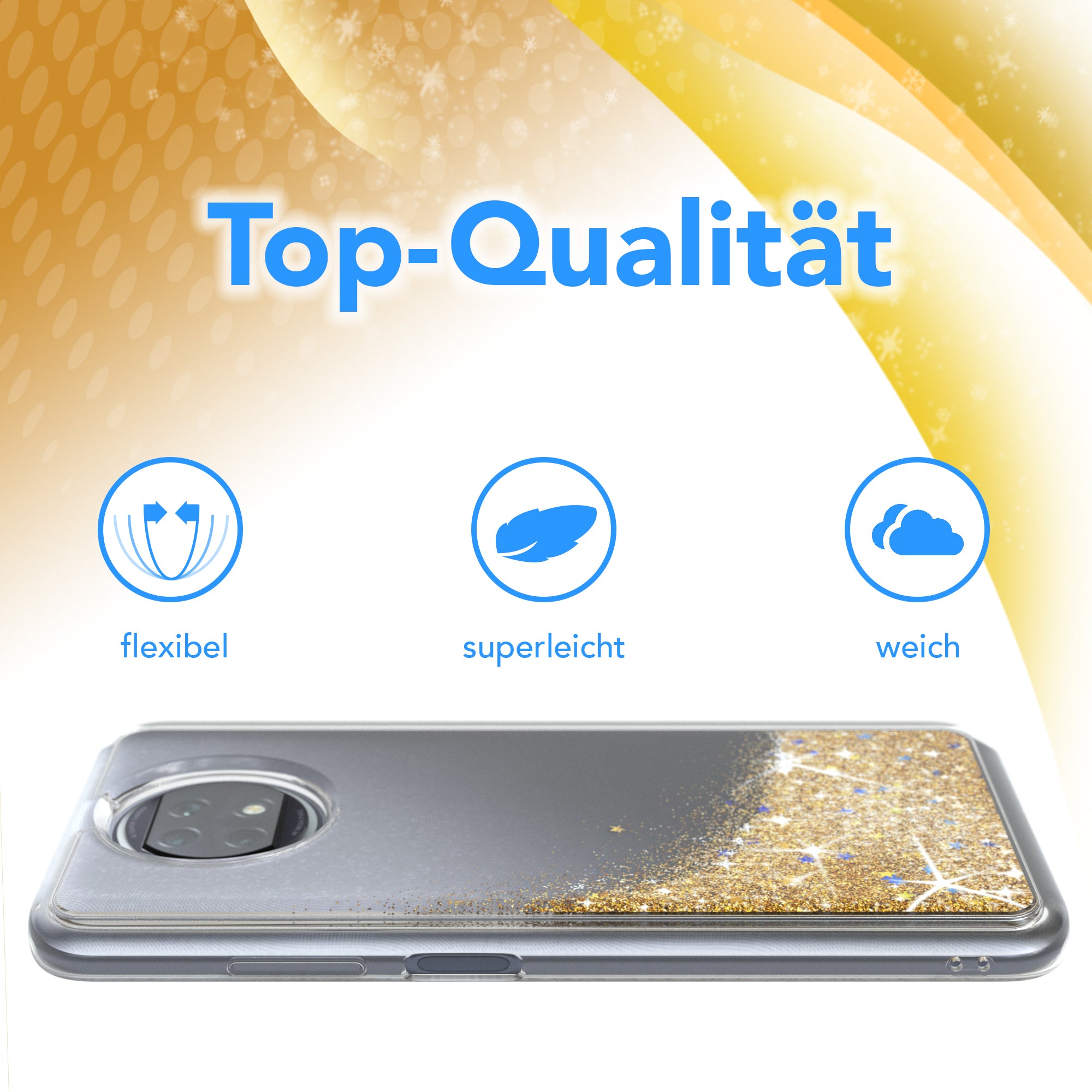 Xiaomi Redmi Note 9T Glitzerhülle