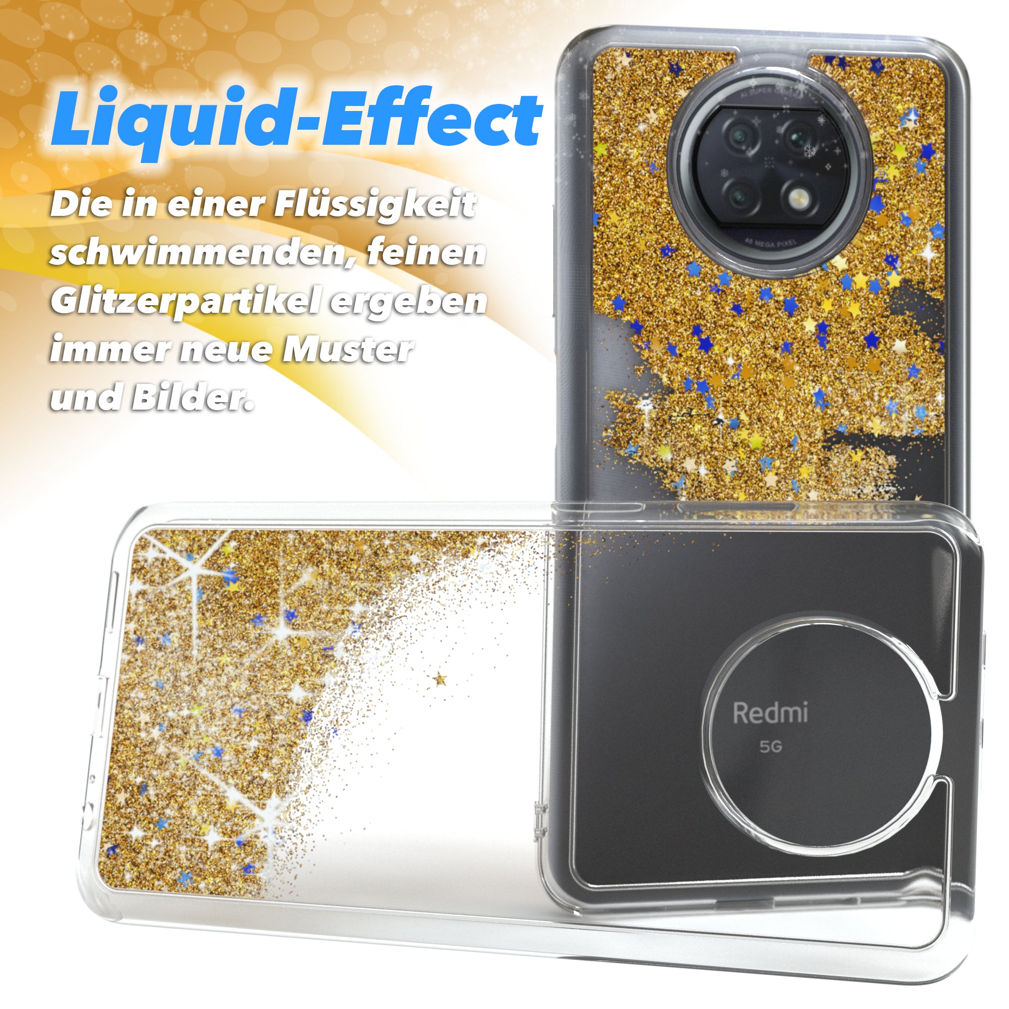 Xiaomi Redmi Note 9T Glitzerhülle