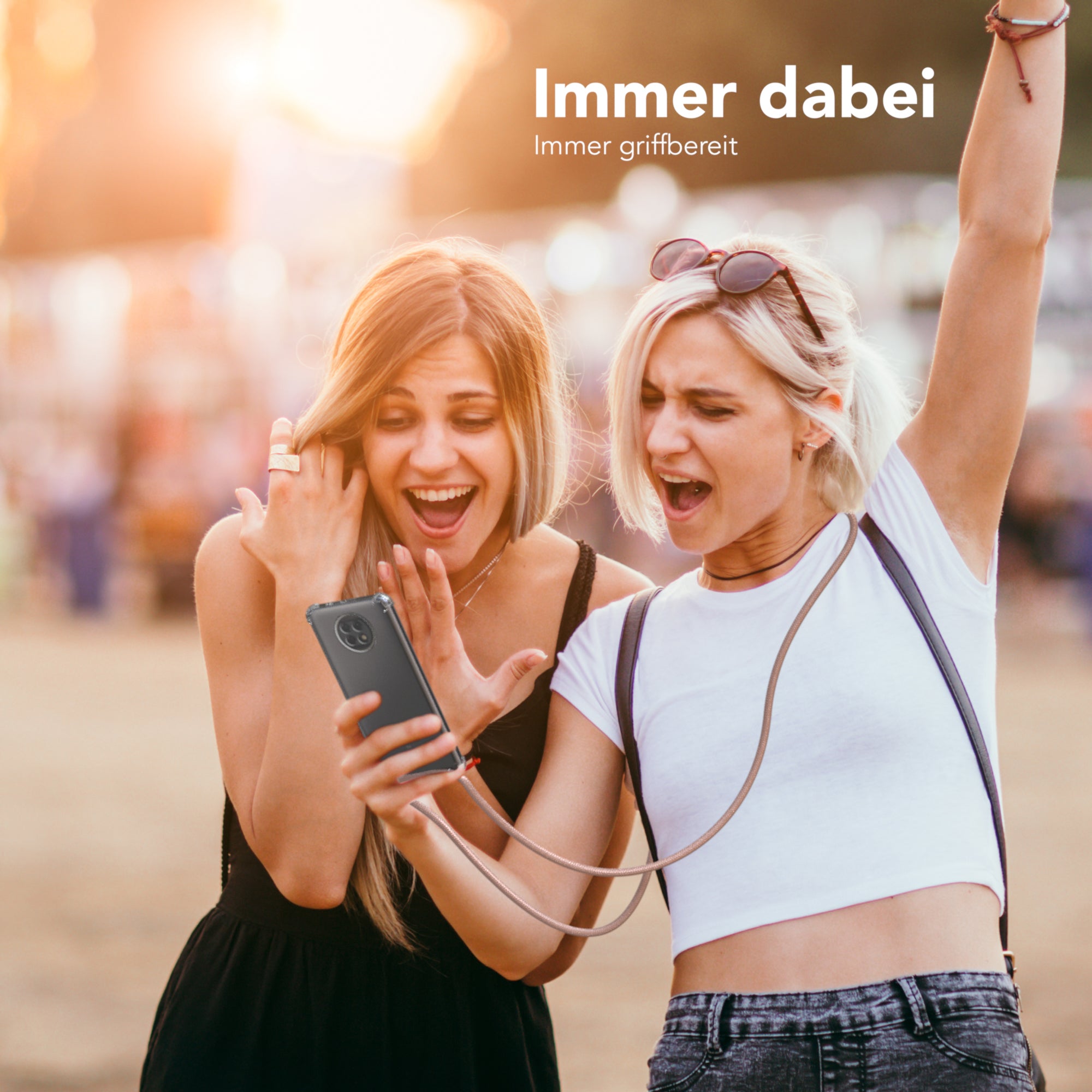 Xiaomi Redmi Note 9T transparente Hülle + Kordel