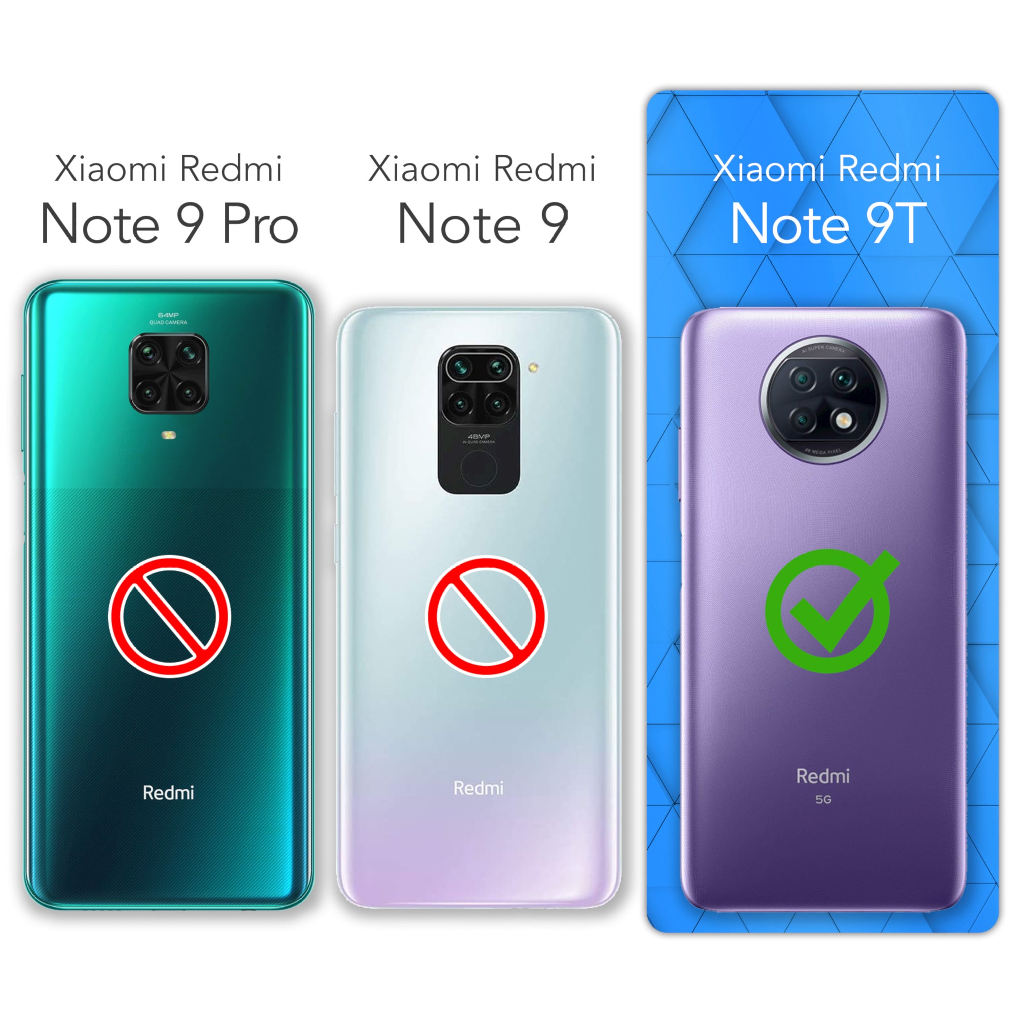 Xiaomi Redmi Note 9T transparente Hülle + Kordel