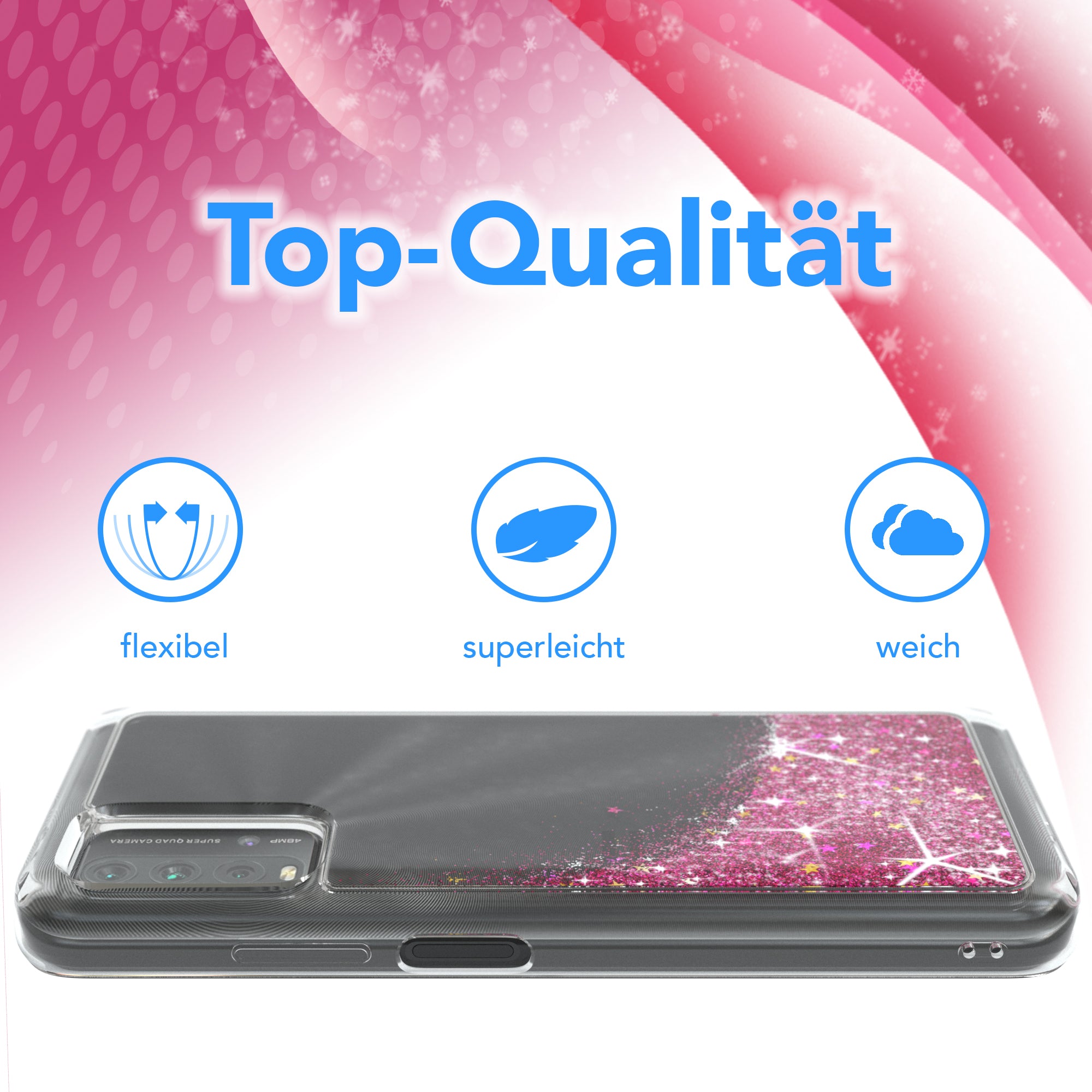 Xiaomi Redmi 9T Glitzerhülle