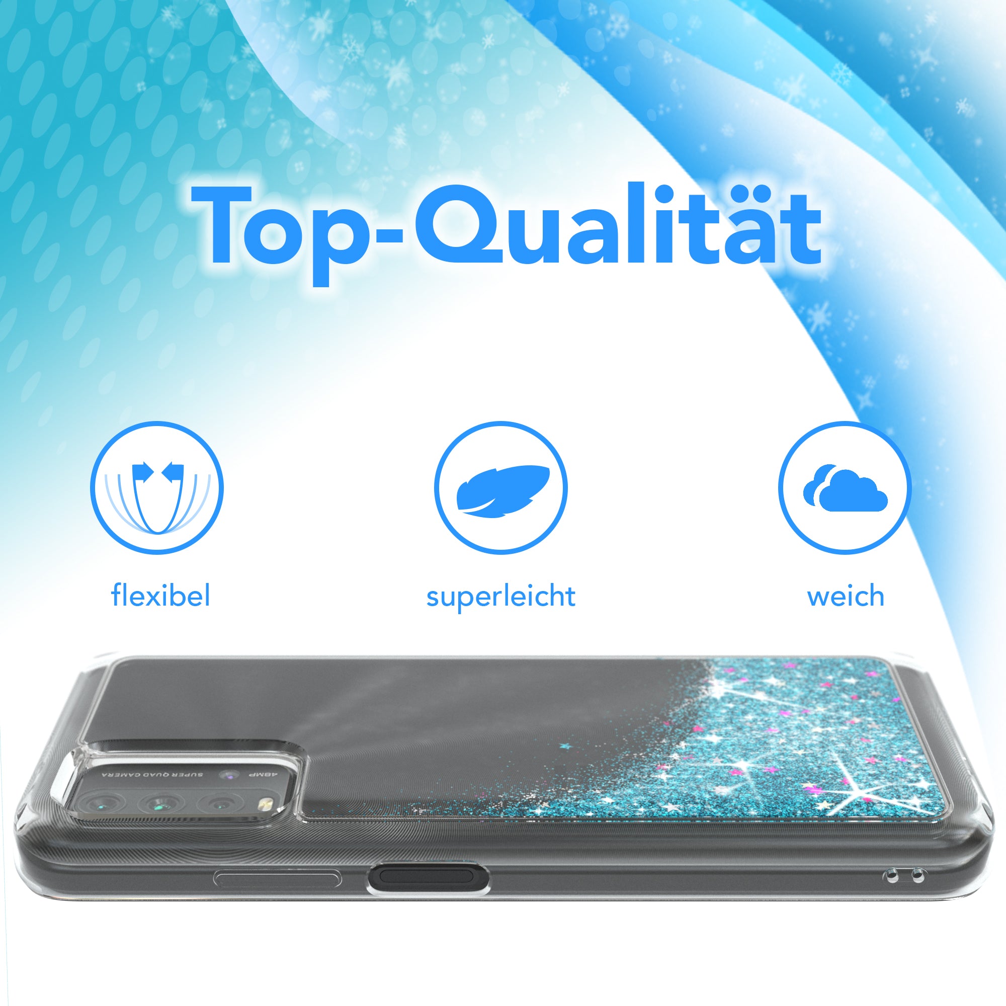 Xiaomi Redmi 9T Glitzerhülle