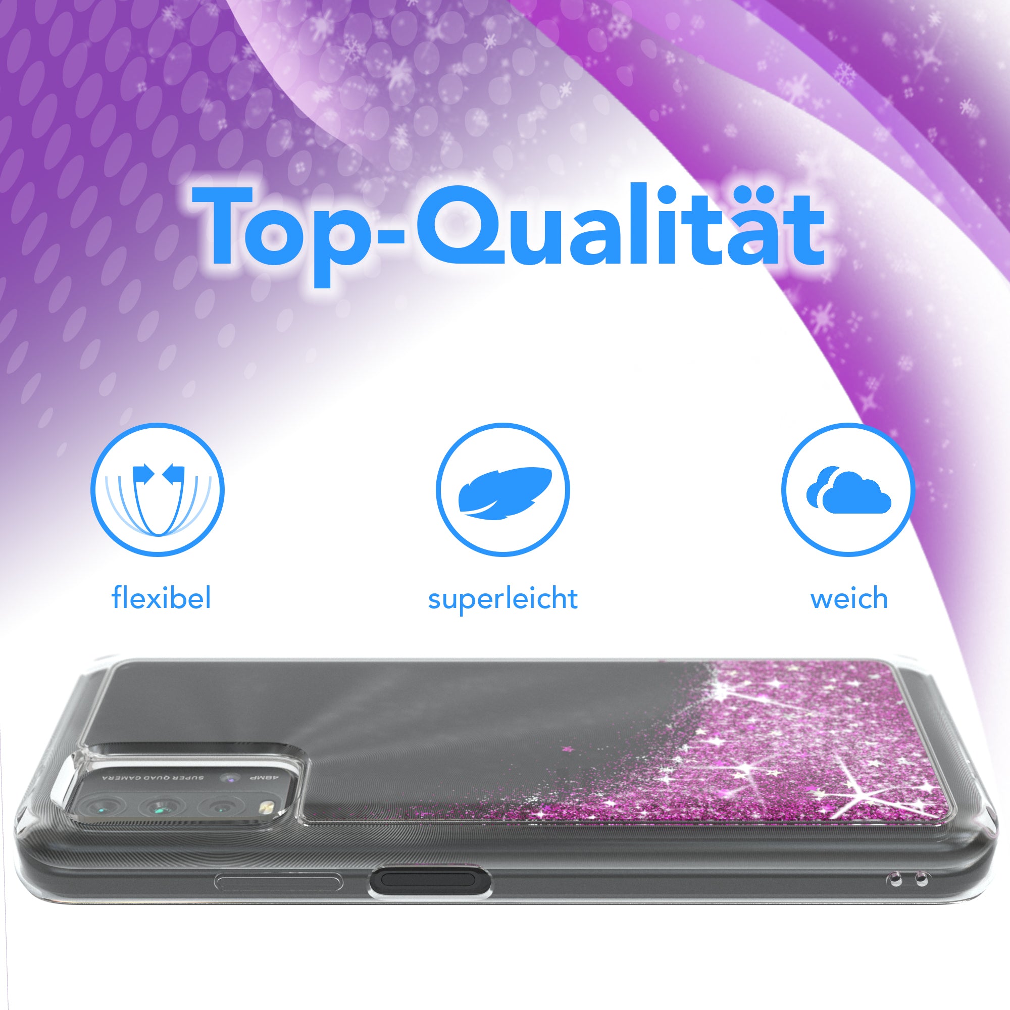 Xiaomi Redmi 9T Glitzerhülle