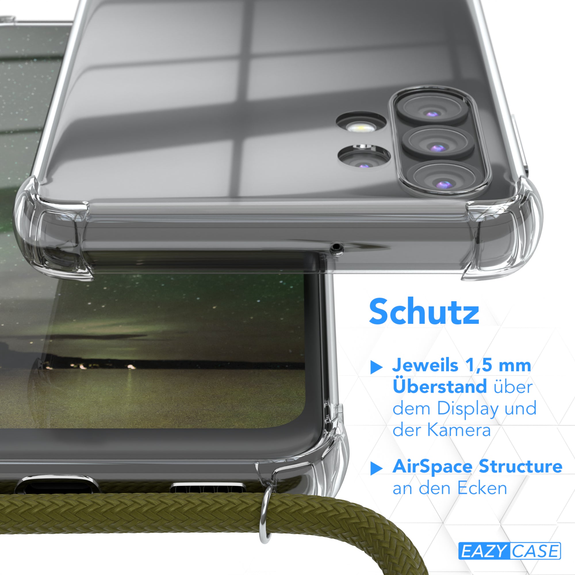 Galaxy A32 5G transparente Hülle + Kordel