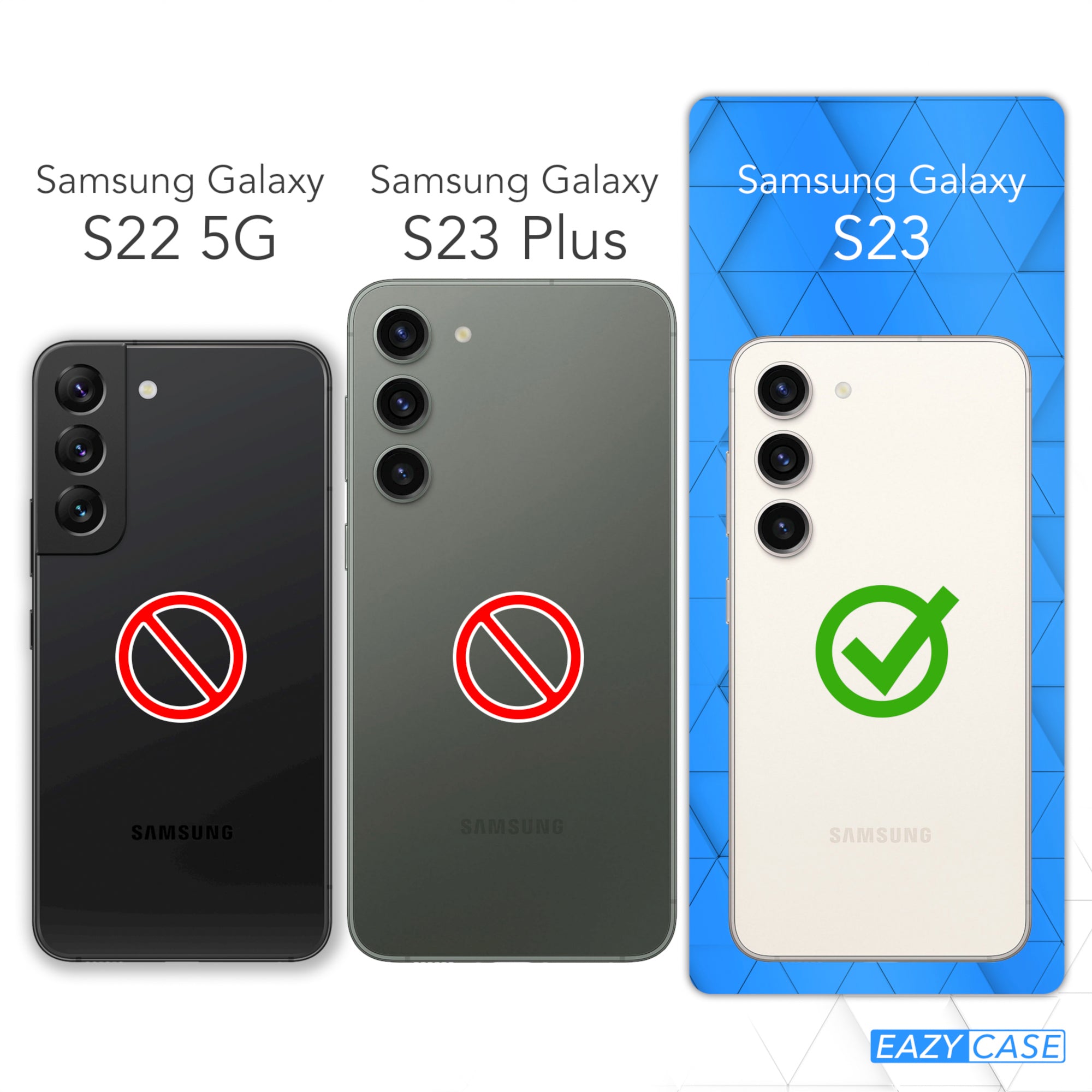 Galaxy S23 Hülle + Kordel mit Karabinern