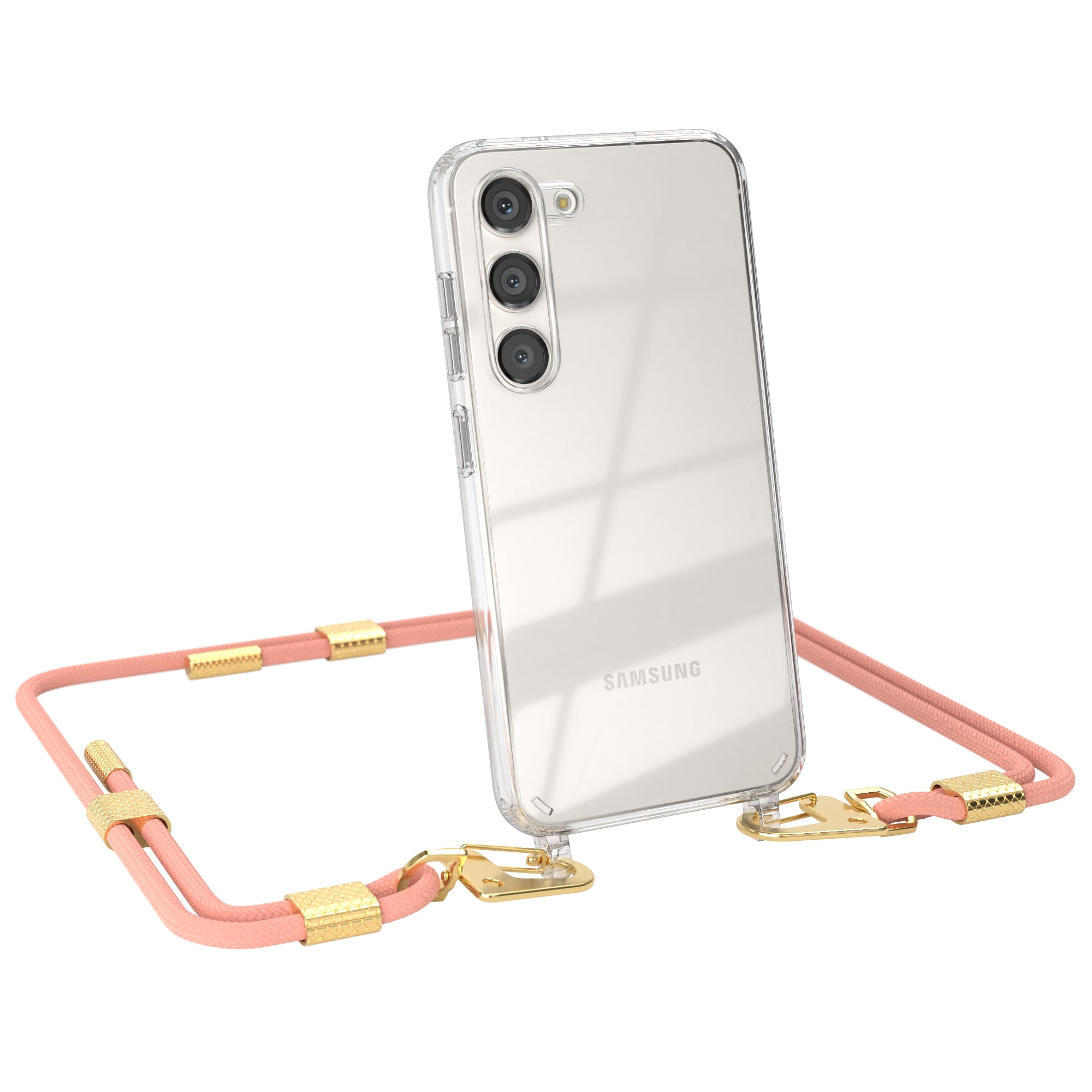 Galaxy S23 Hülle + Kordel mit Karabinern