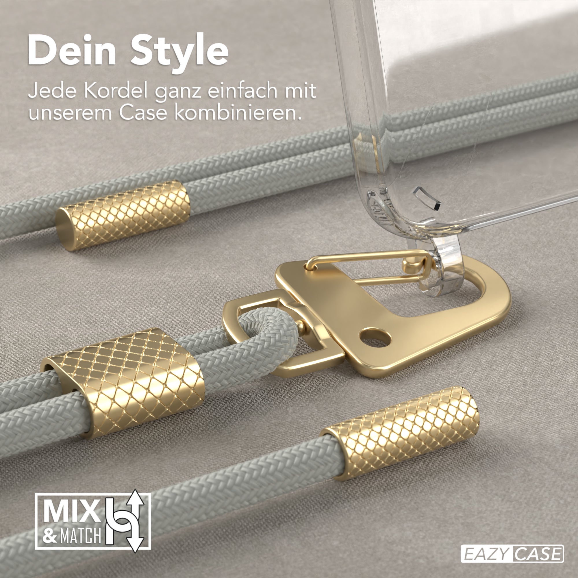 Galaxy S23 Hülle + Kordel mit Karabinern