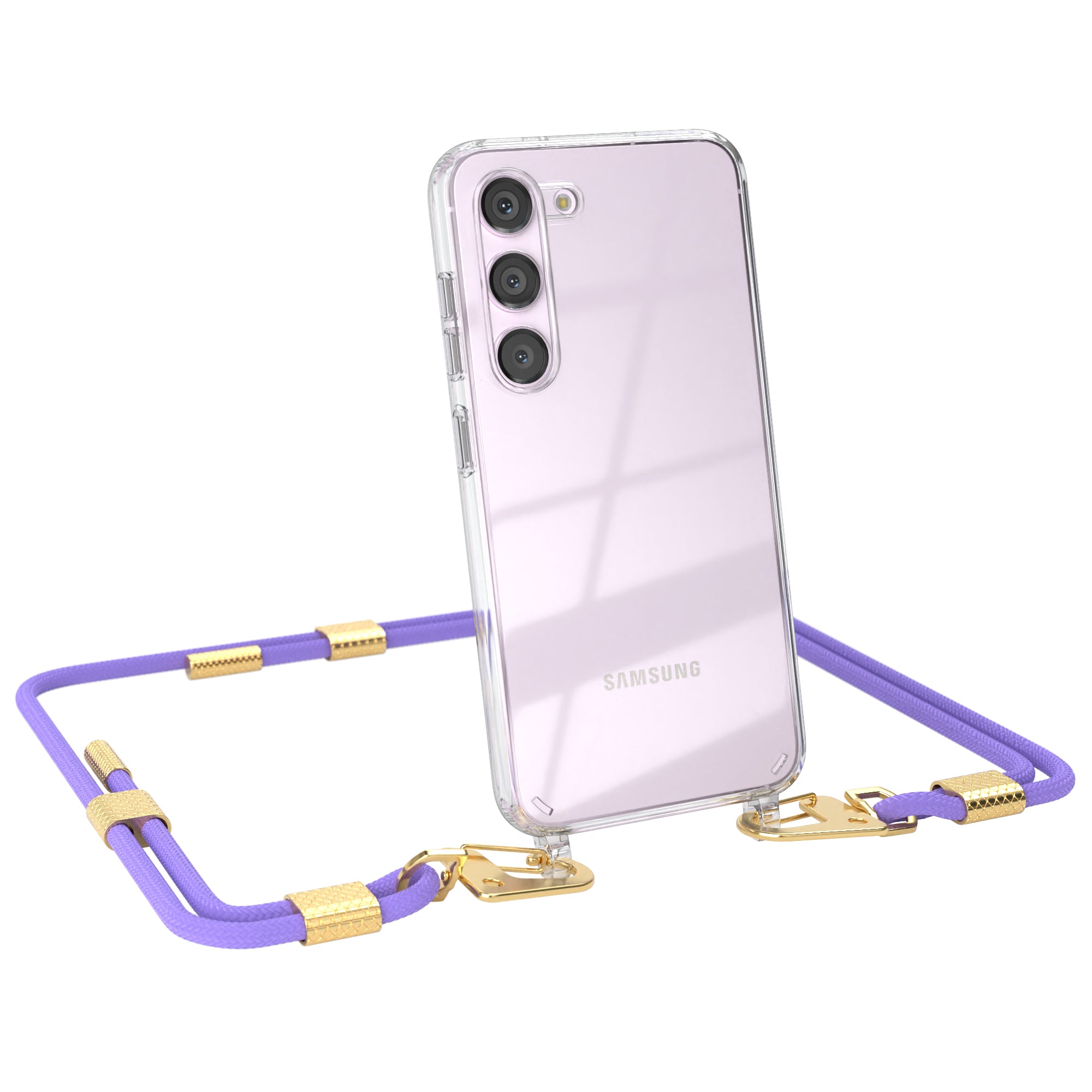 Galaxy S23 Hülle + Kordel mit Karabinern