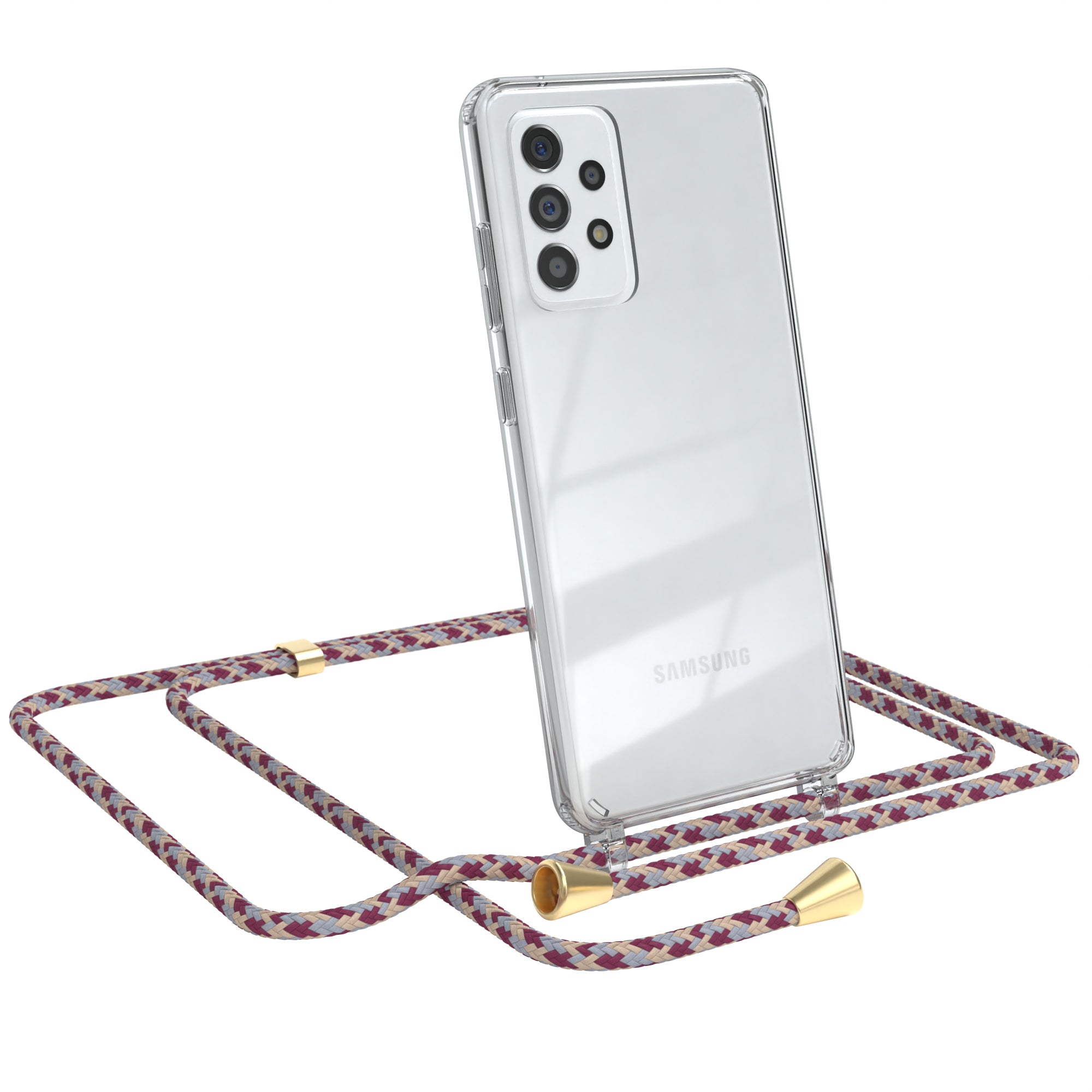 Galaxy A52 / A52 5G / A52s 5G transparente Hülle + Kordel