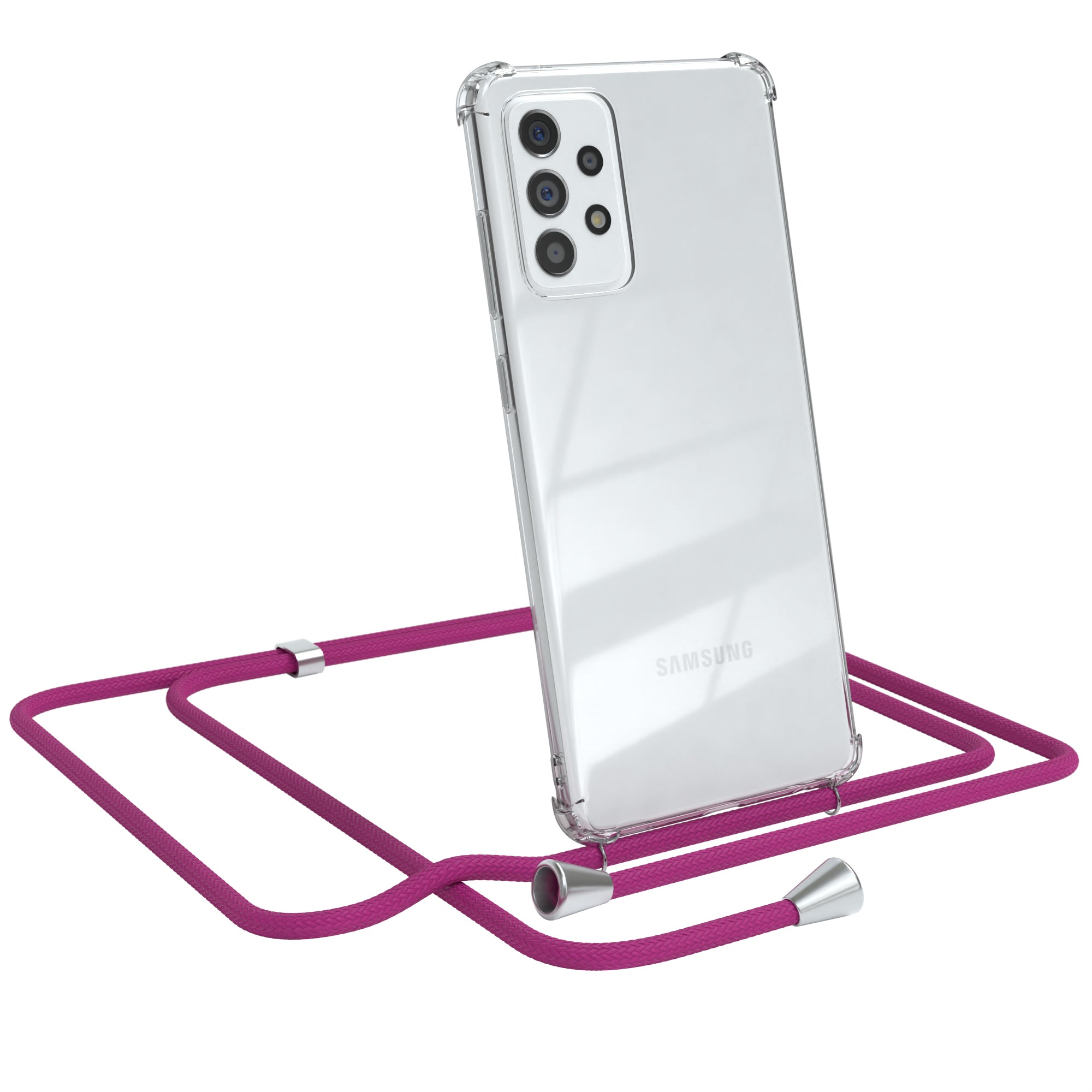 Galaxy A72 / A72 5G transparente Hülle + Kordel