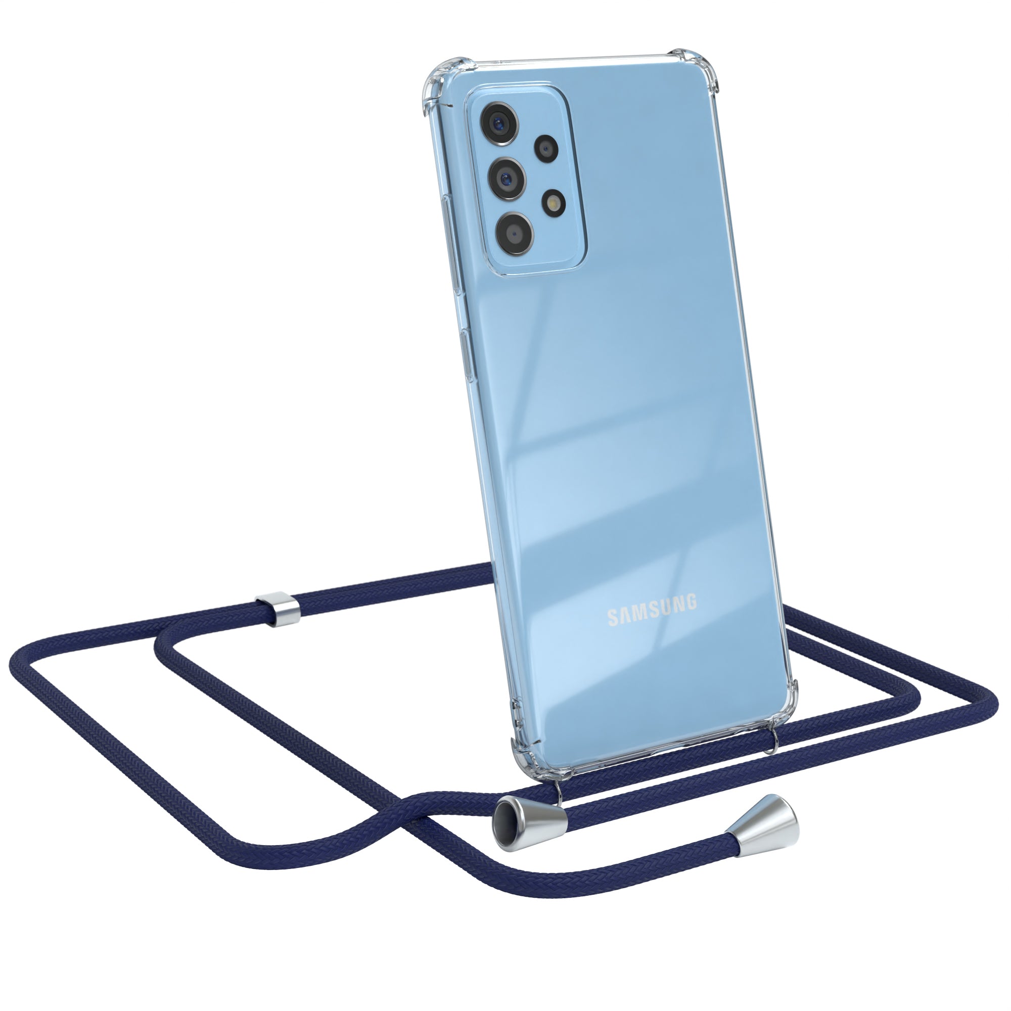 Galaxy A72 / A72 5G transparente Hülle + Kordel