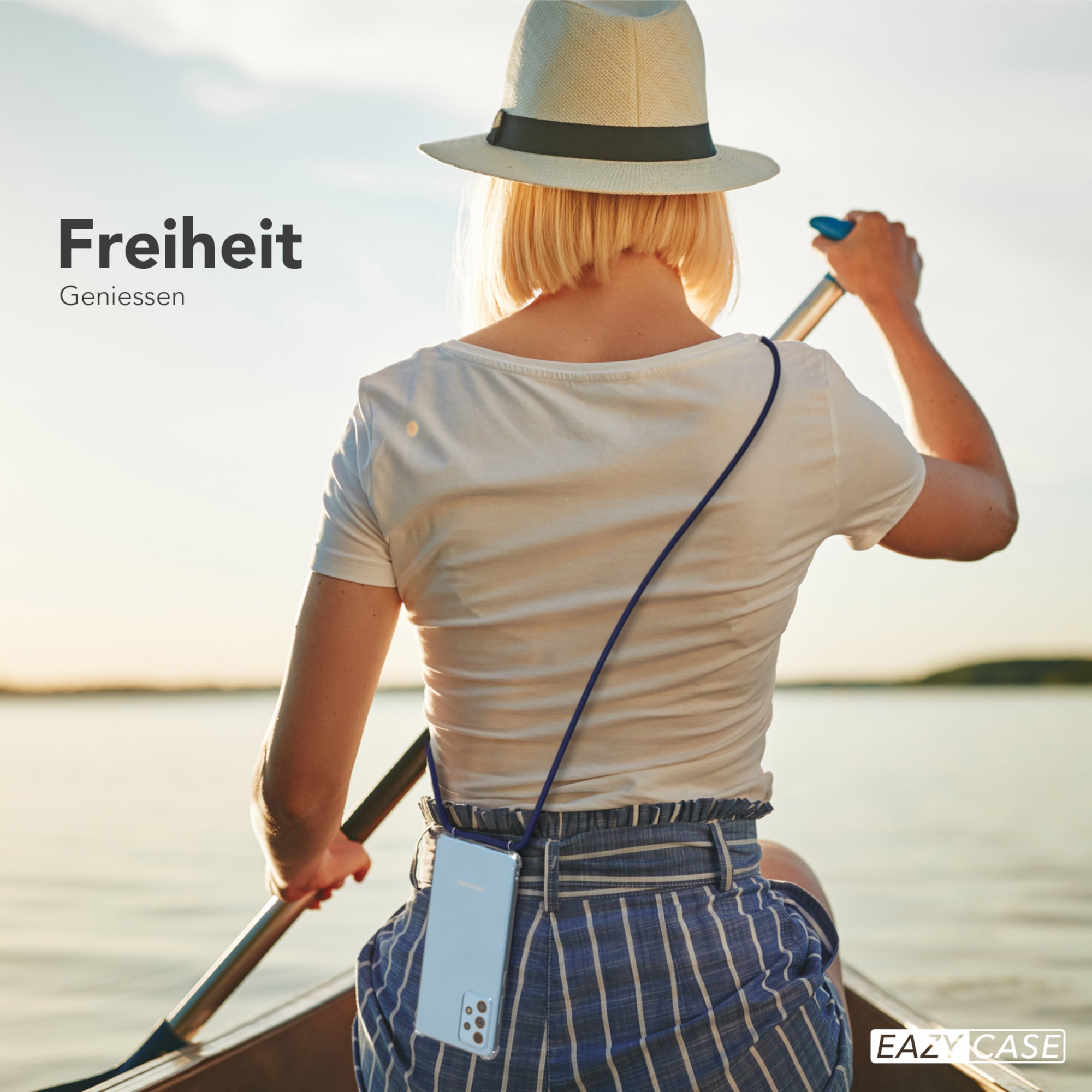 Galaxy A72 / A72 5G transparente Hülle + Kordel