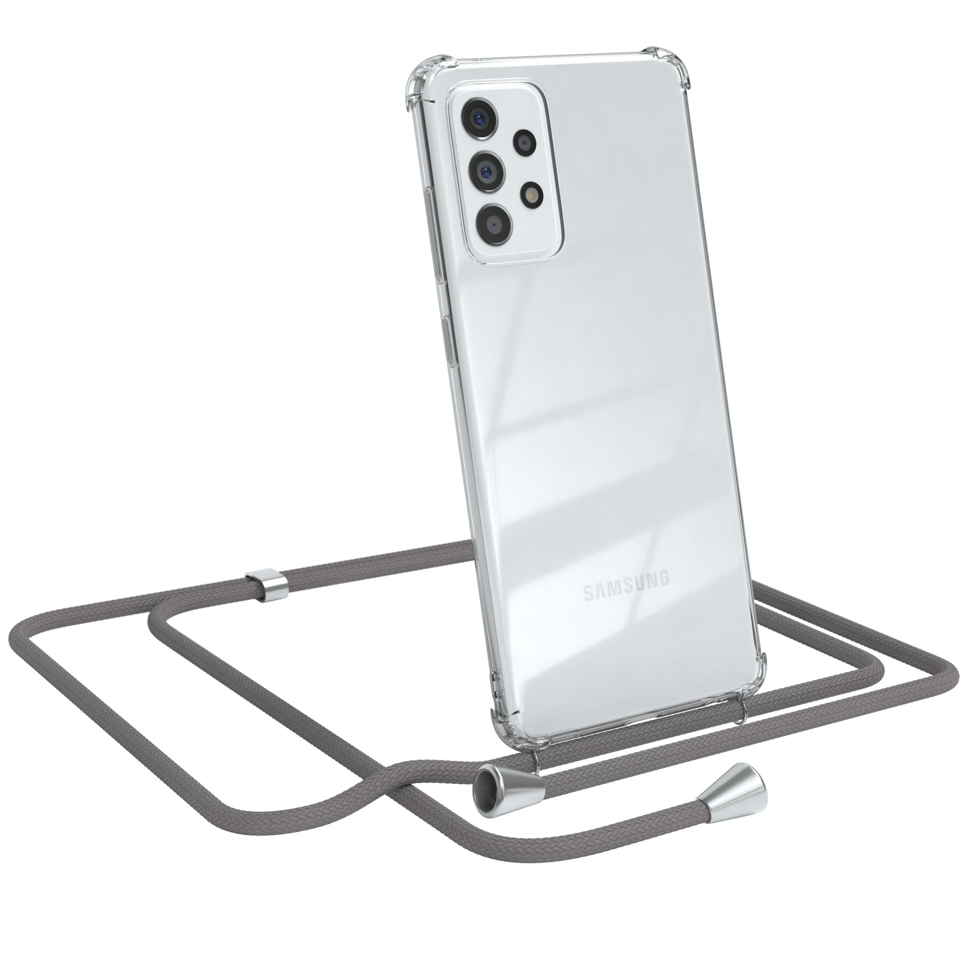 Galaxy A72 / A72 5G transparente Hülle + Kordel