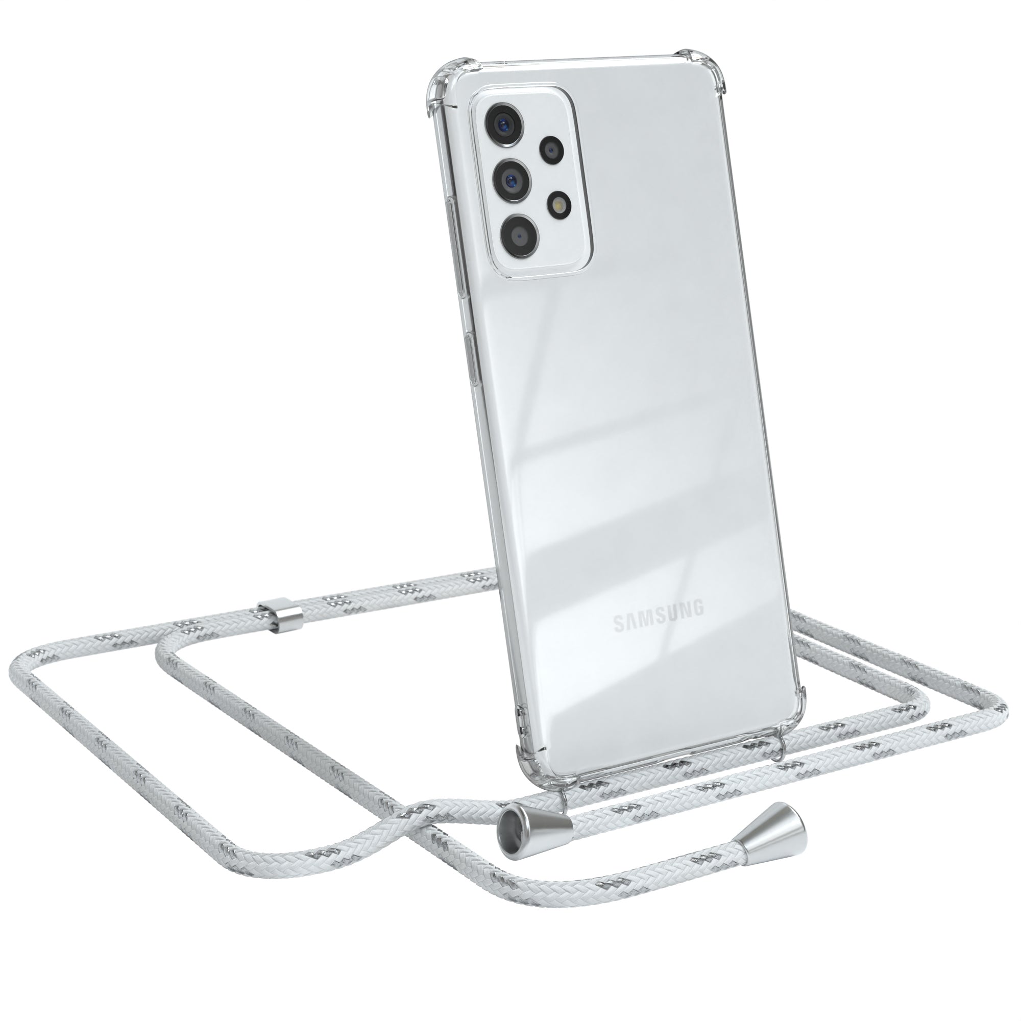 Galaxy A72 / A72 5G transparente Hülle + Kordel
