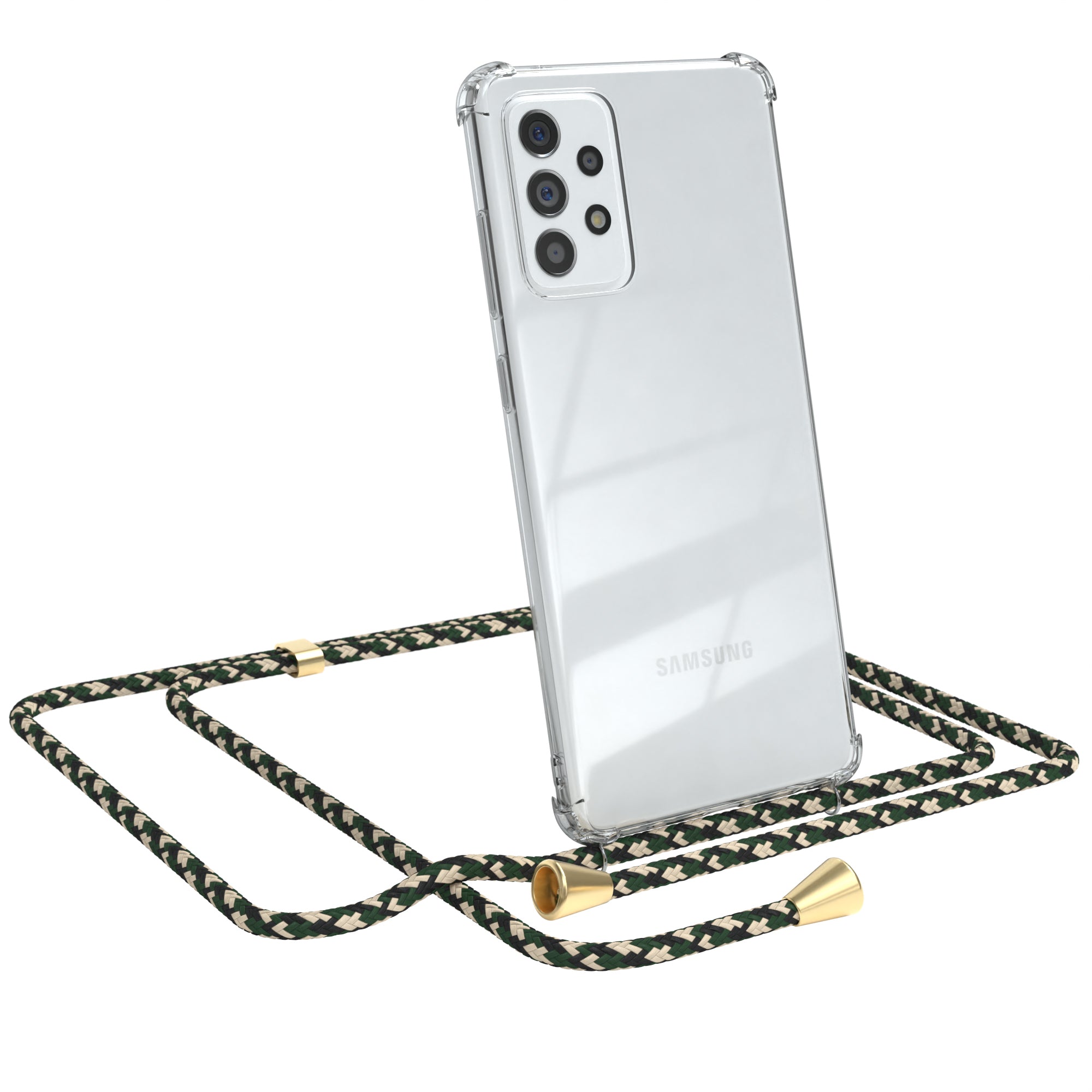 Galaxy A72 / A72 5G transparente Hülle + Kordel