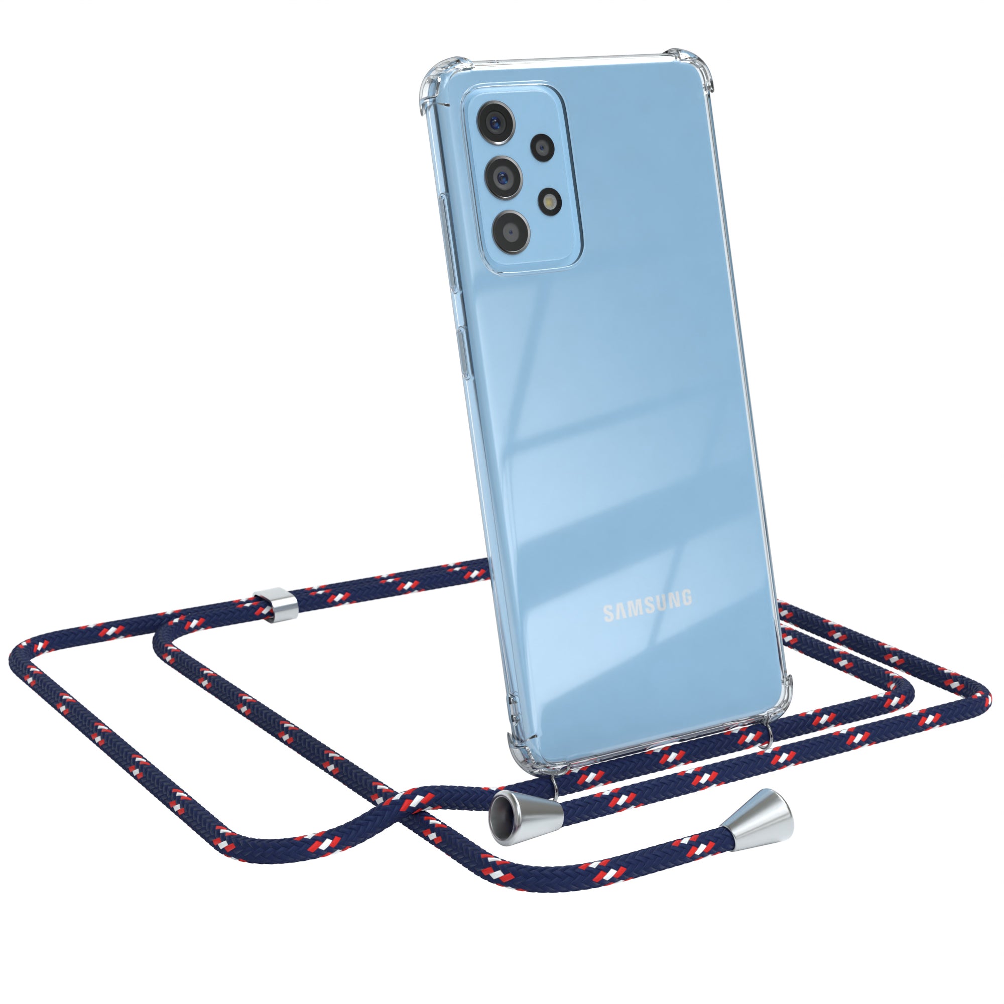 Galaxy A72 / A72 5G transparente Hülle + Kordel