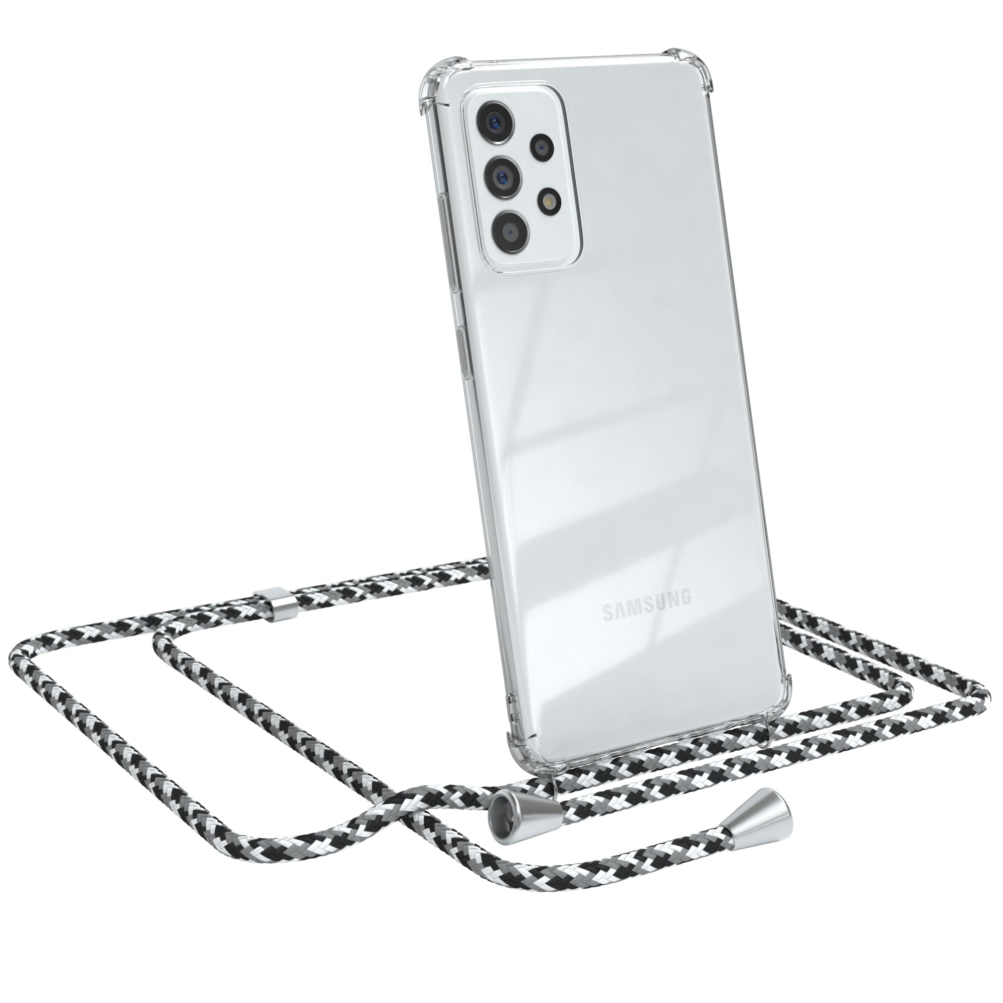 Galaxy A72 / A72 5G transparente Hülle + Kordel