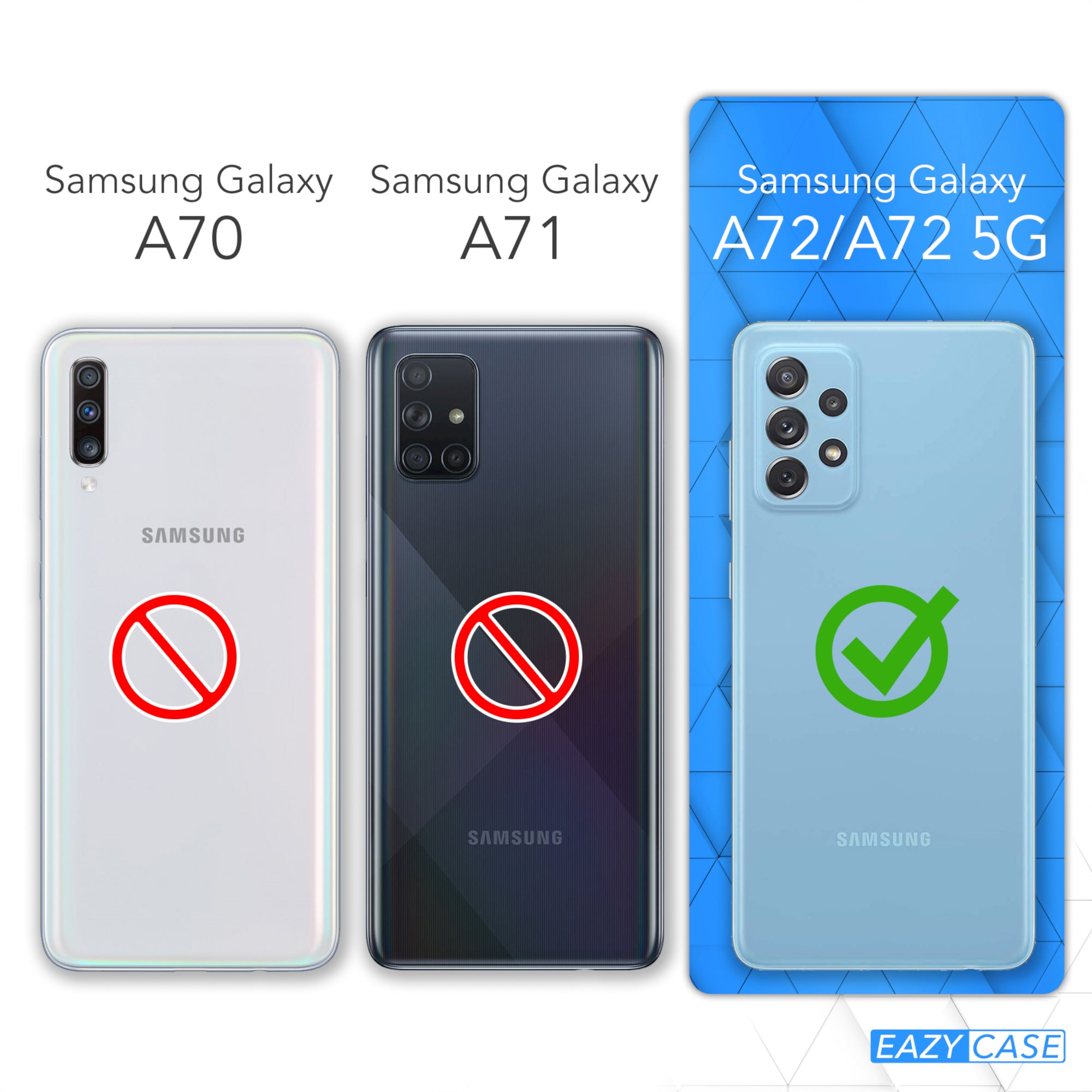Galaxy A72 / A72 5G transparente Hülle + Kordel