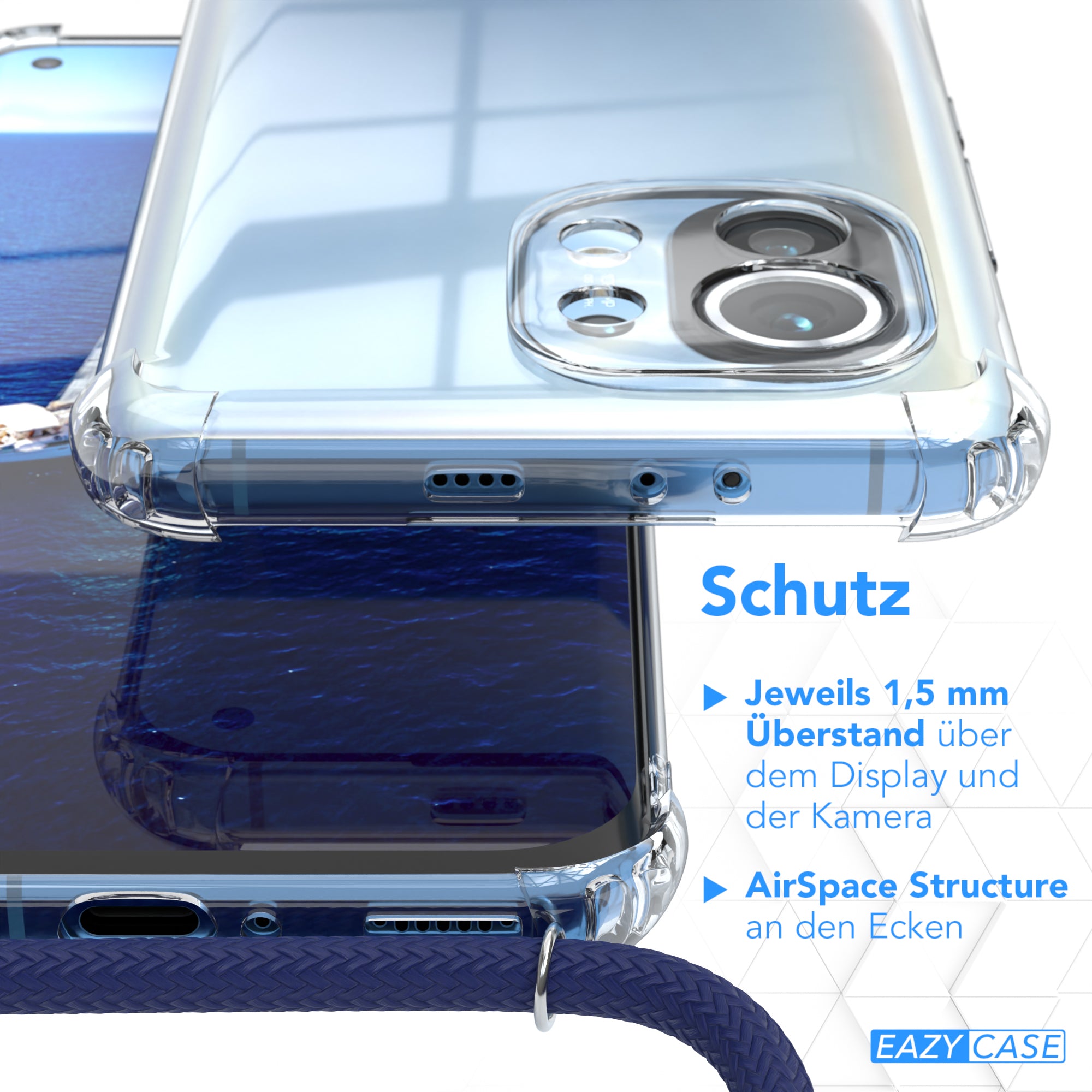 Xiaomi Mi 11 5G transparente Hülle + Kordel