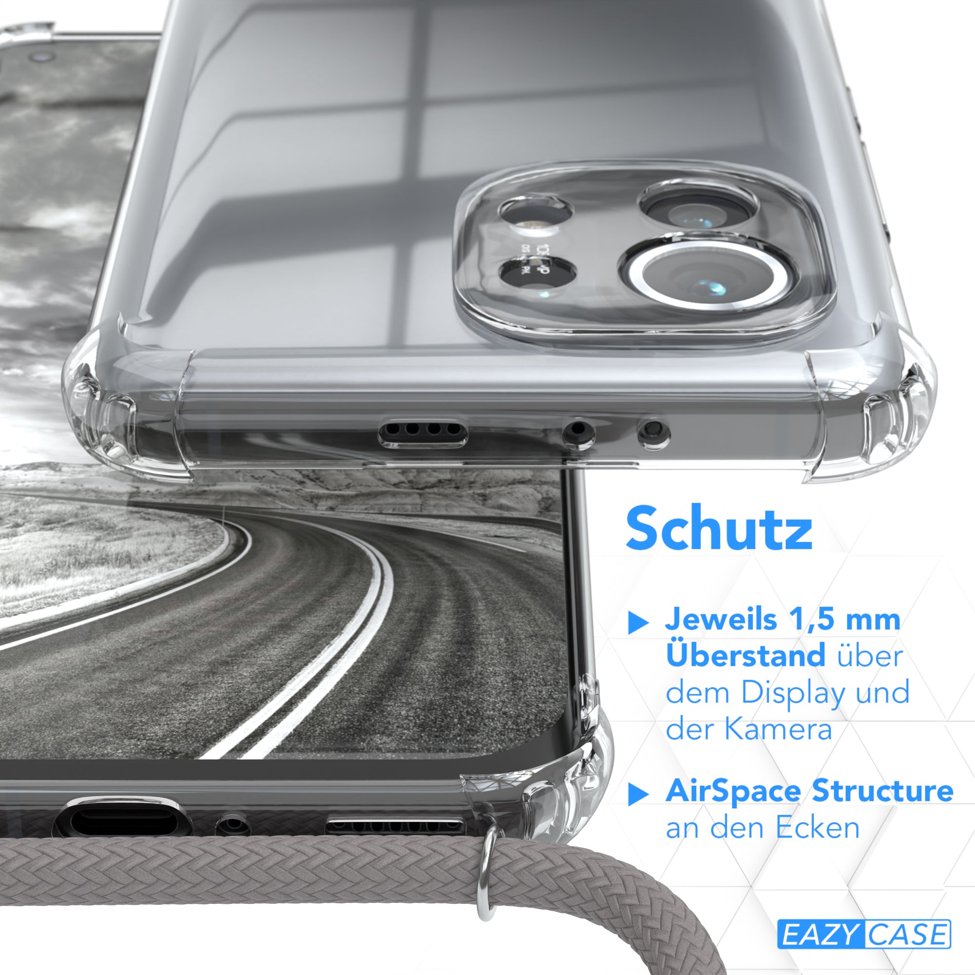 Xiaomi Mi 11 5G transparente Hülle + Kordel