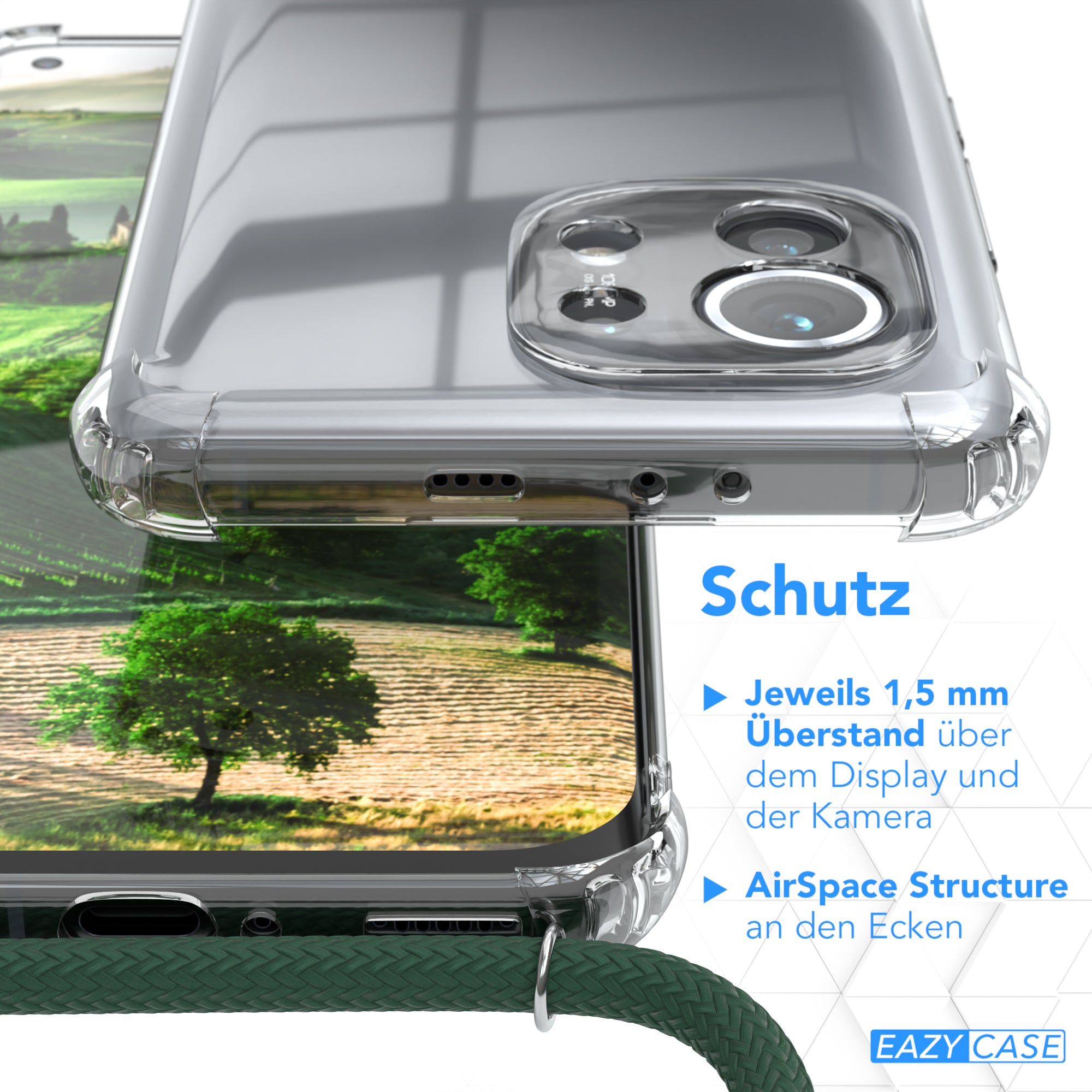 Xiaomi Mi 11 5G transparente Hülle + Kordel