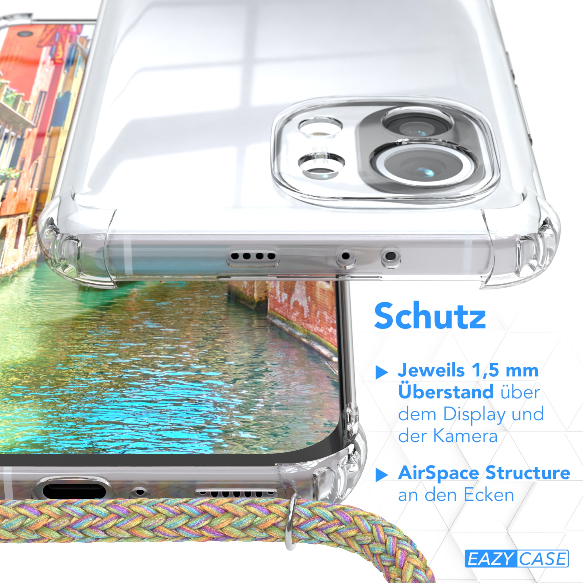 Xiaomi Mi 11 5G transparente Hülle + Kordel