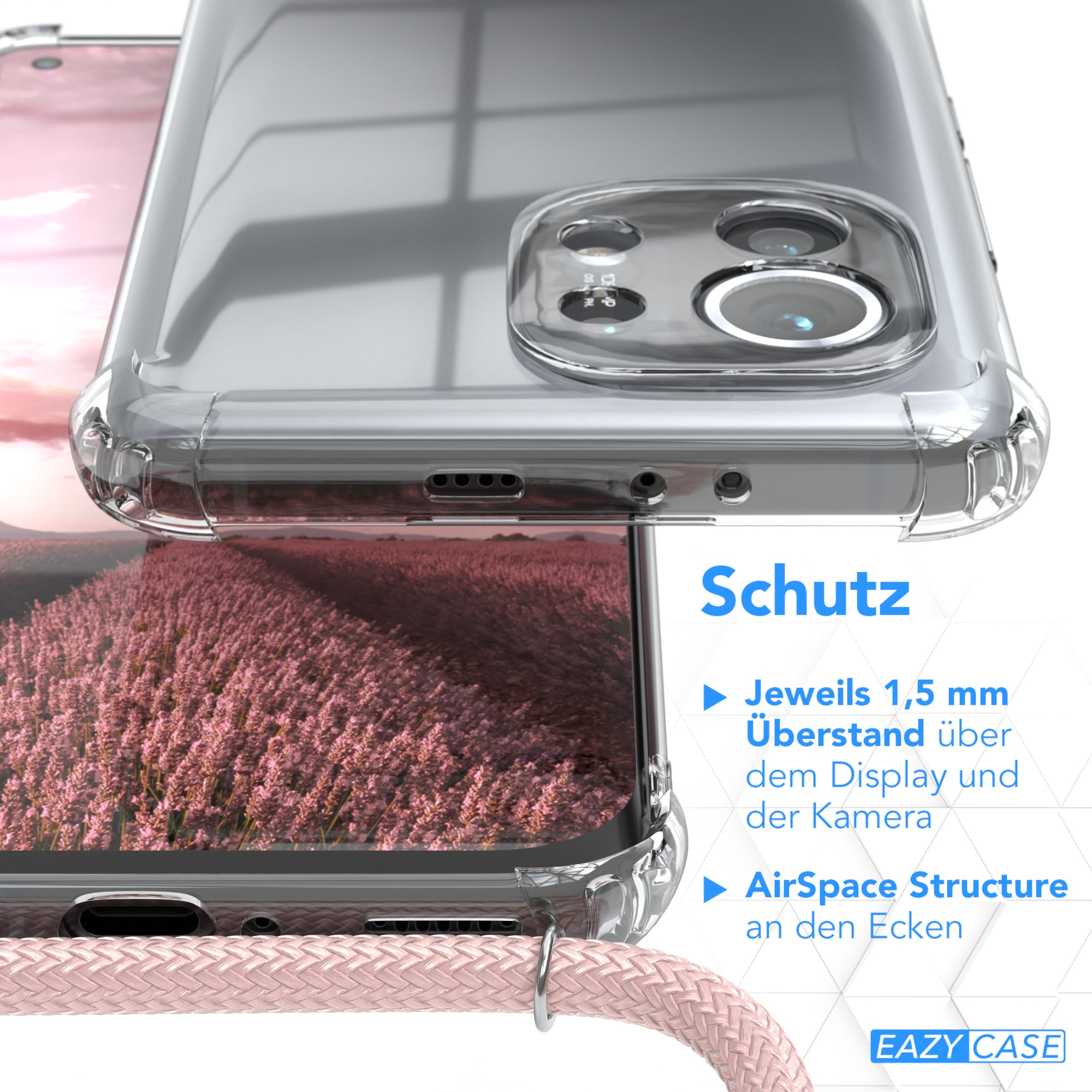 Xiaomi Mi 11 5G transparente Hülle + Kordel